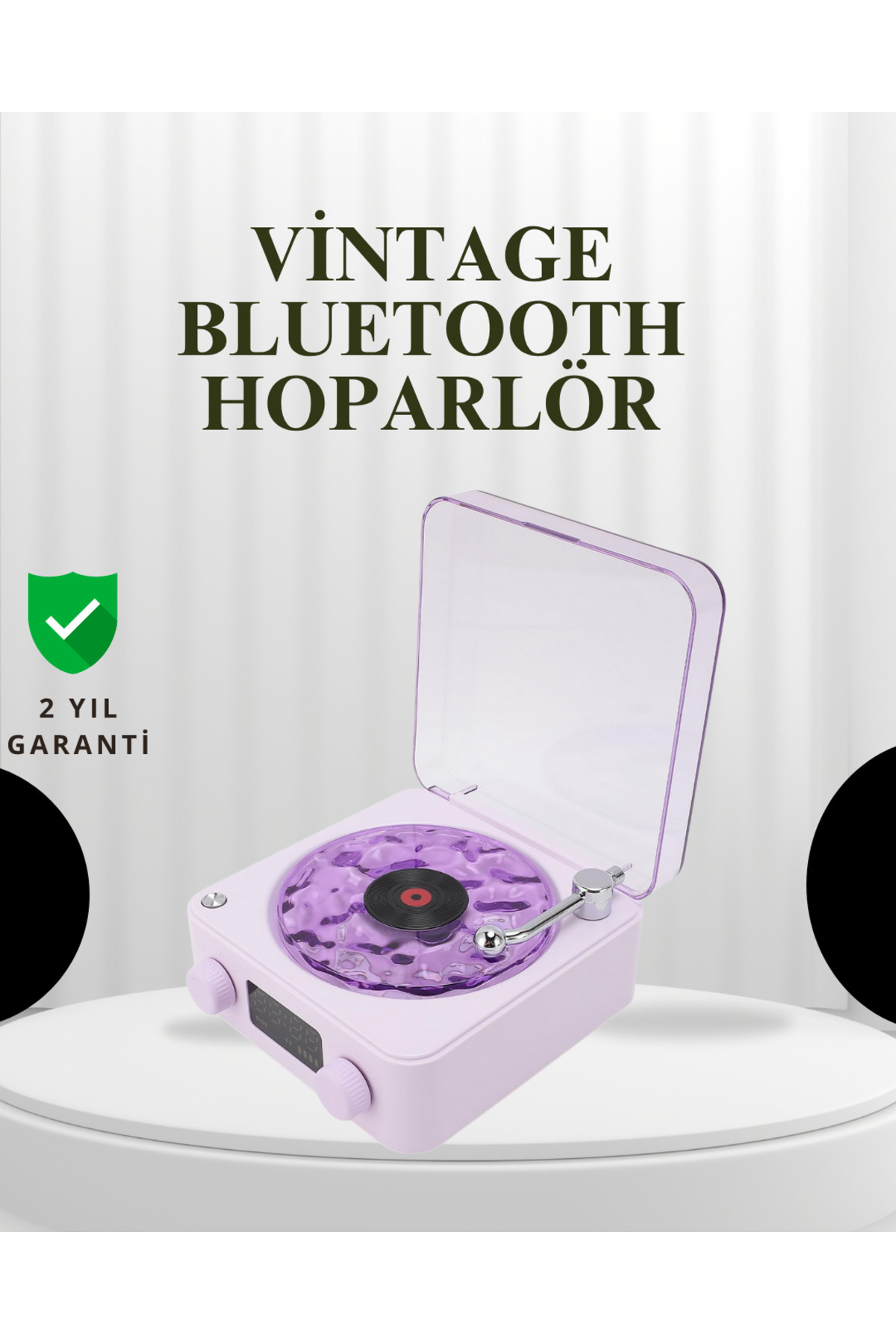 ZERO LAND TECHMRT Projektörlü Gece Lambalı Retro Hoparlör – Taşınabilir (94231) Bluetooth Speaker
