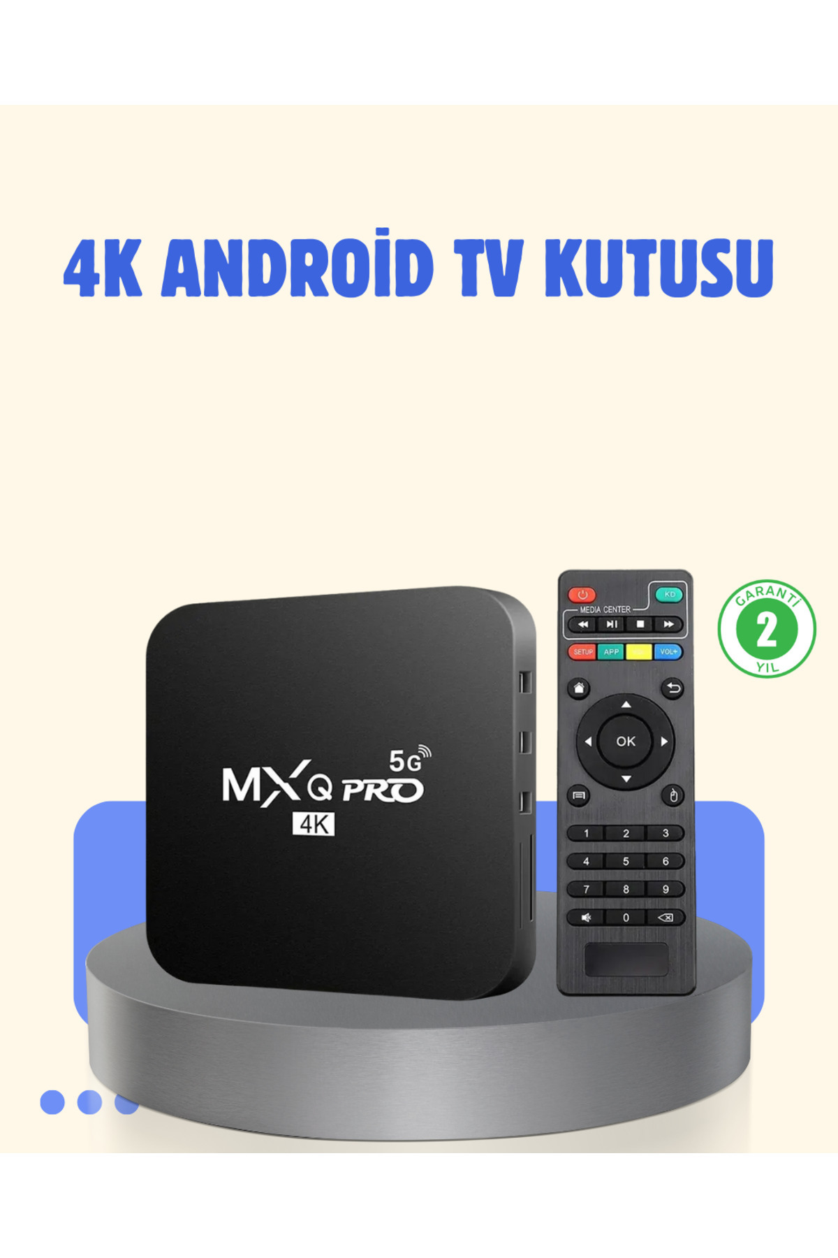Bosel 4K Android TV Box – 2GB RAM 16GB ROM, Hızlı Wi-Fi Bağlantılı Akıllı Medya Kutusu