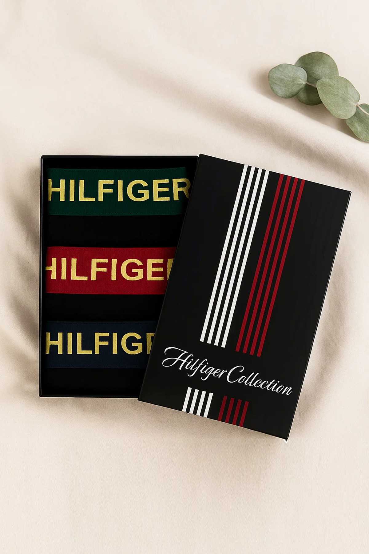 Hilfiger Collection 3 Adet Hilfiger Likralı Kutulu Boxer