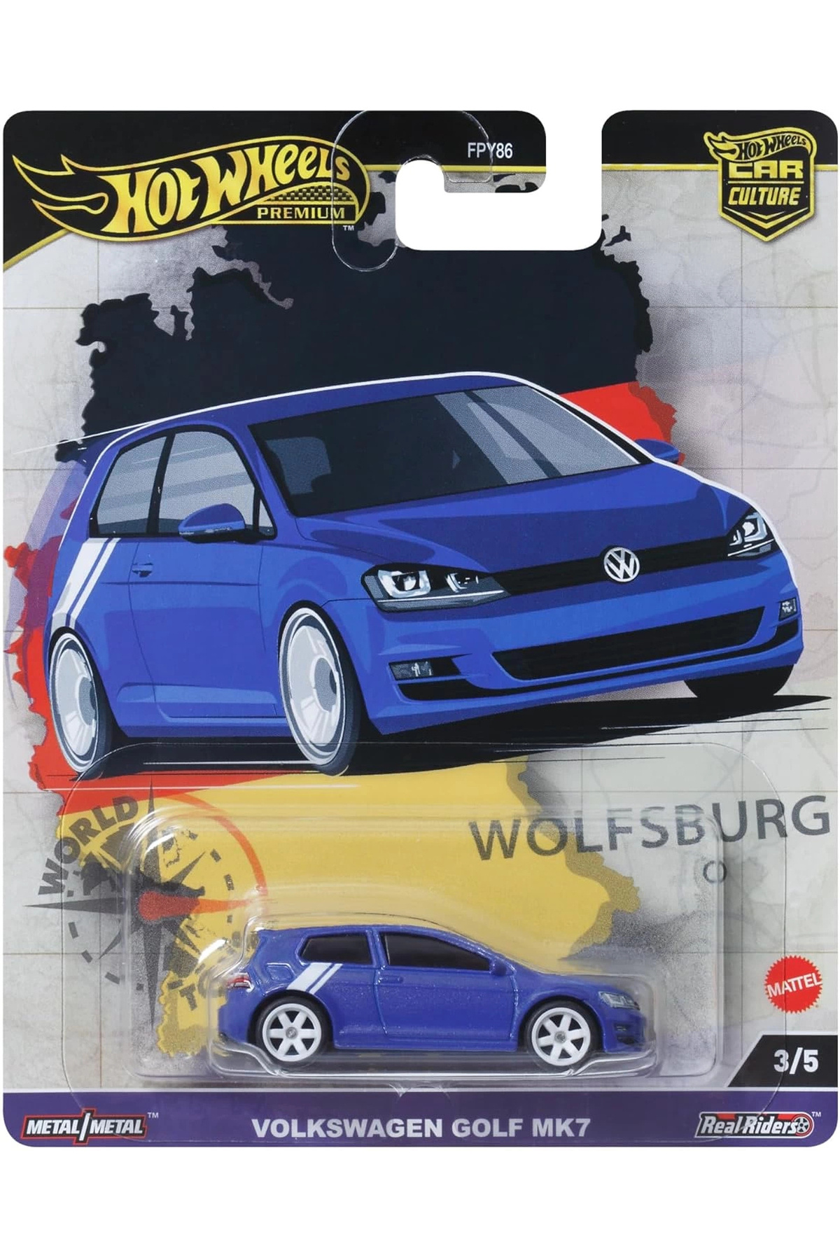 Hot Wheels Volkswagen ミニカーセット HOT WHEELS Premium Car Culture VOLKSWAGEN GOLF MK7 HRV79 - Fiyatı