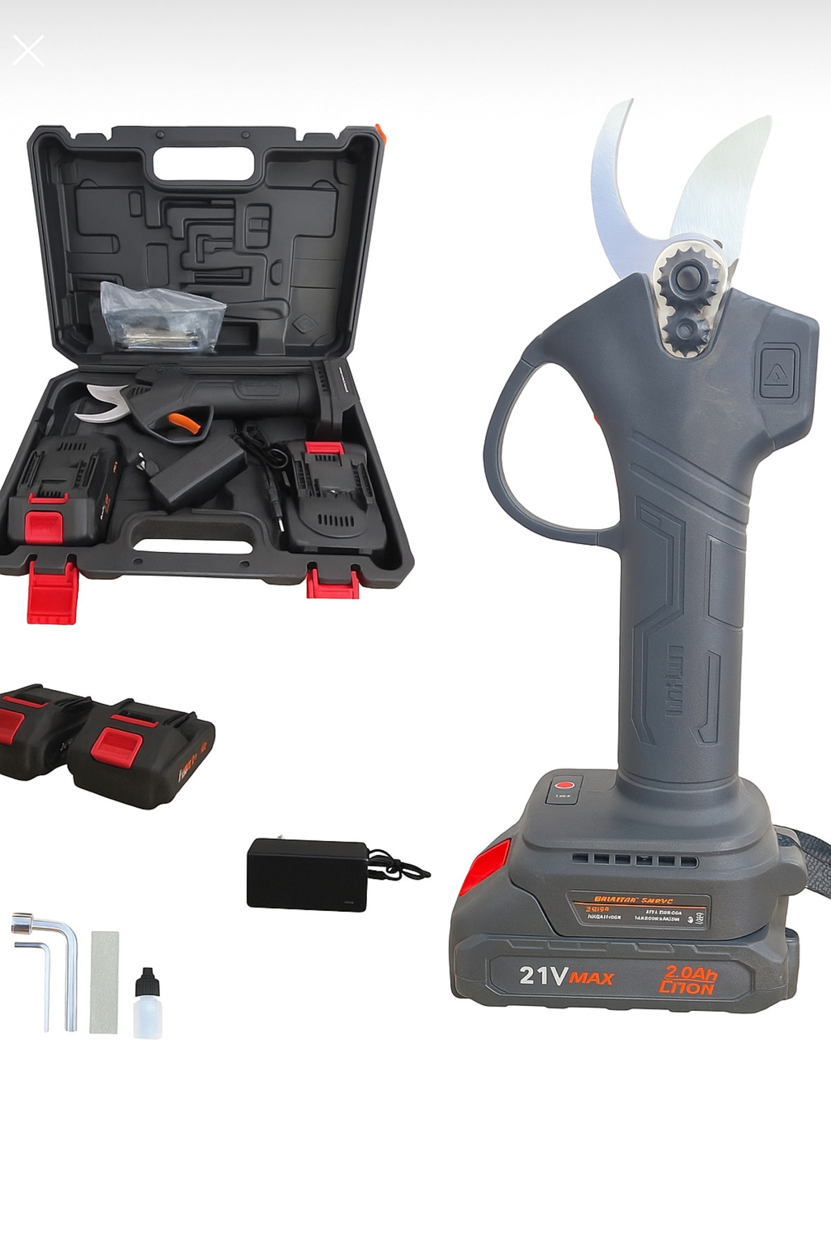 OPTIVEX 21V Çift Akülü Şarjlı Odun Dal kesme Makinesi