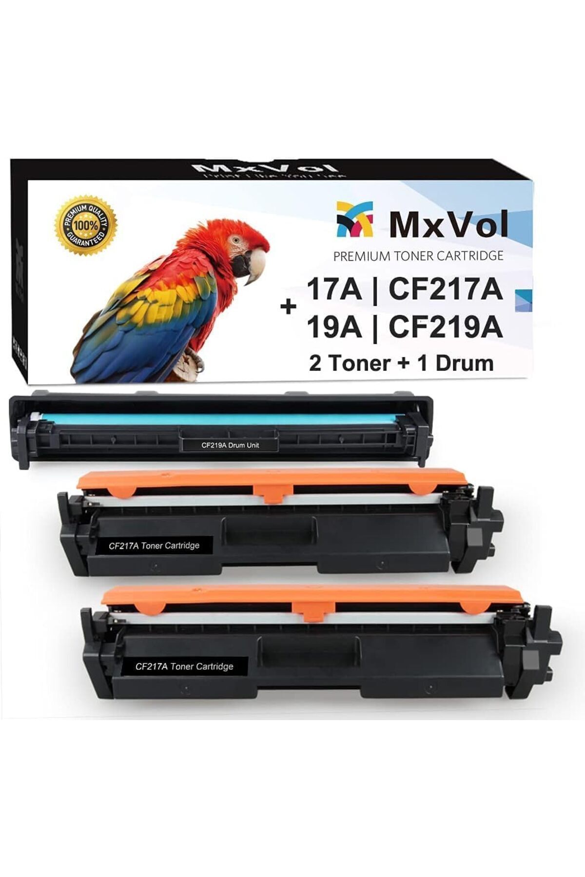 HP CF217A Toner CF219A Drum M102w M130fw M130nw M130fn M102 M130 Printer (2 Toner+1 Drum,3-Pack)
