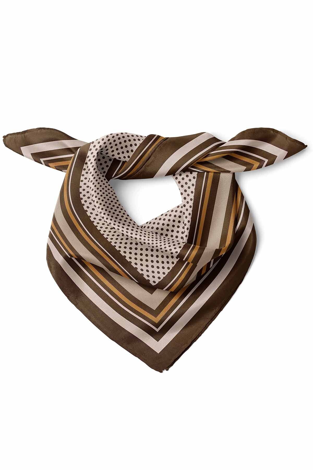 nehir eşarp Puantiye Desen Fular Bandana 50x50 Cm