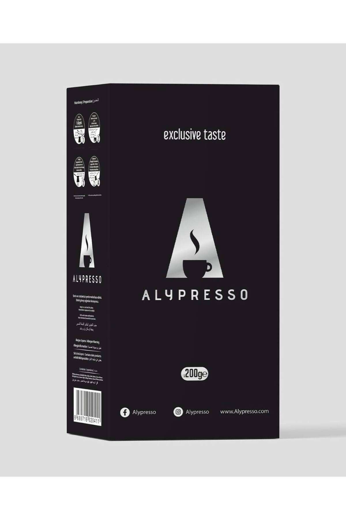Alypresso Net 200 Gram Doğal Fındık Ceviz Badem ve Hurma Parçacıkları İçeren Granül Kahve.
