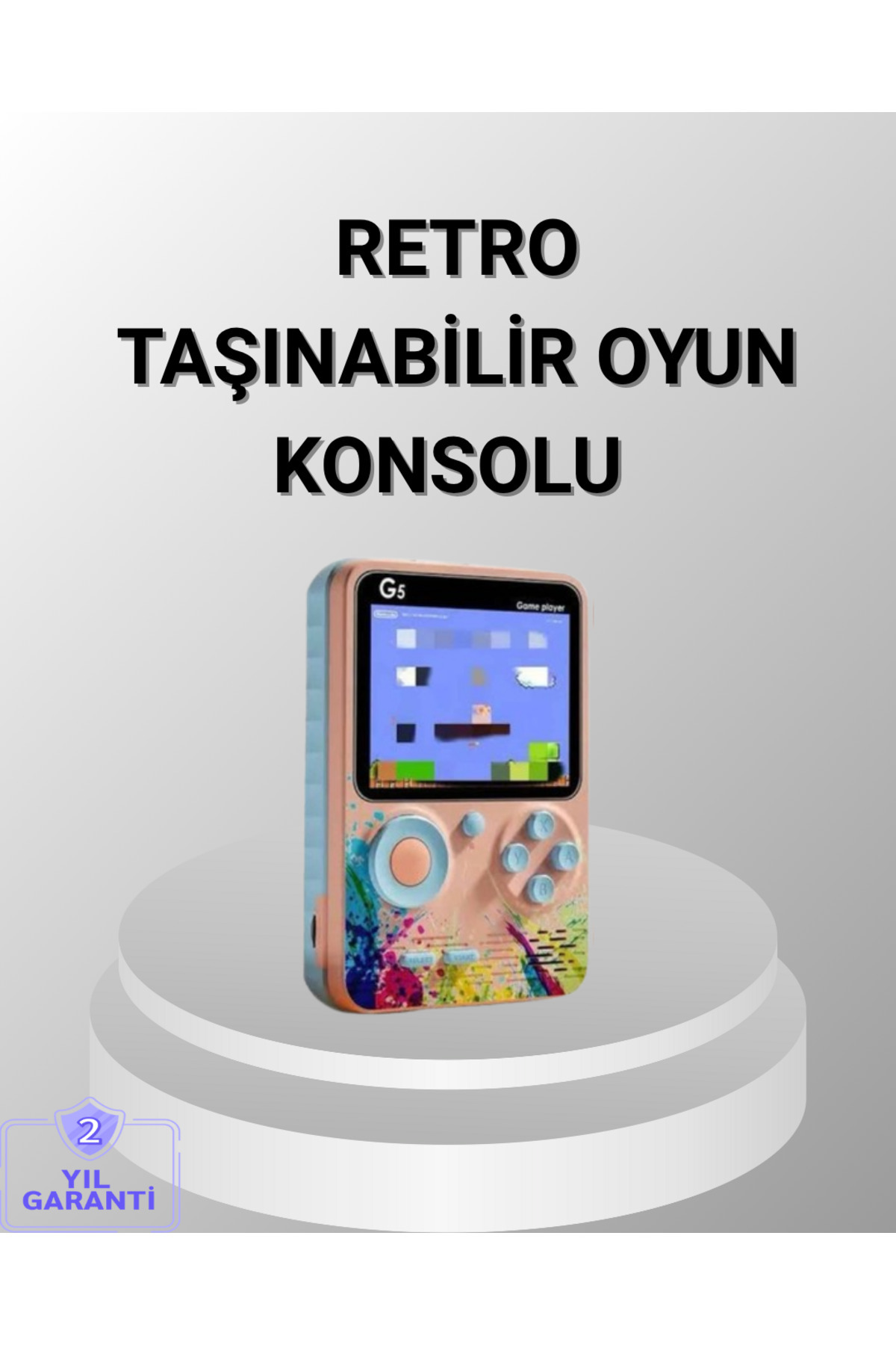 ZERO LAND NRZSNT Mini Retro Oyun Konsolu 500 Oyunlu 3.0 İnç Ekran ve (170443) Şarjlı Batarya