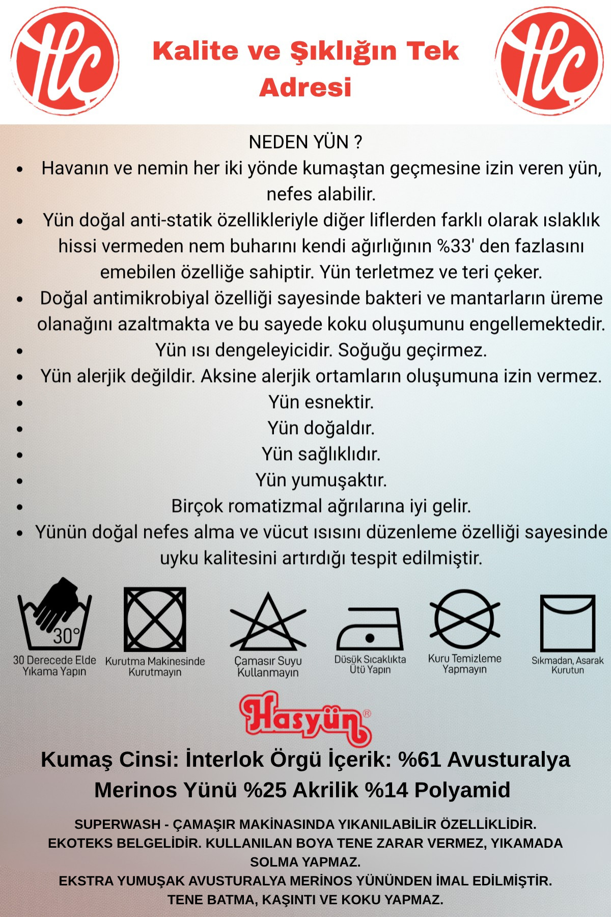 Genel Markalar Erkek Siyah %61 Yün Ter Emici Kaşındırmaz İçlik Uzun Kol Üst Alt Takım görsel 5