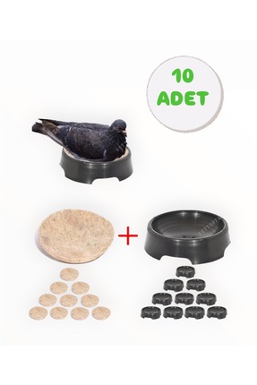 AN-GA AVM Folluk 10 Adet 10 Adet Keçe Güvercin Oval Güvercin Folluğu Ve Keçes...