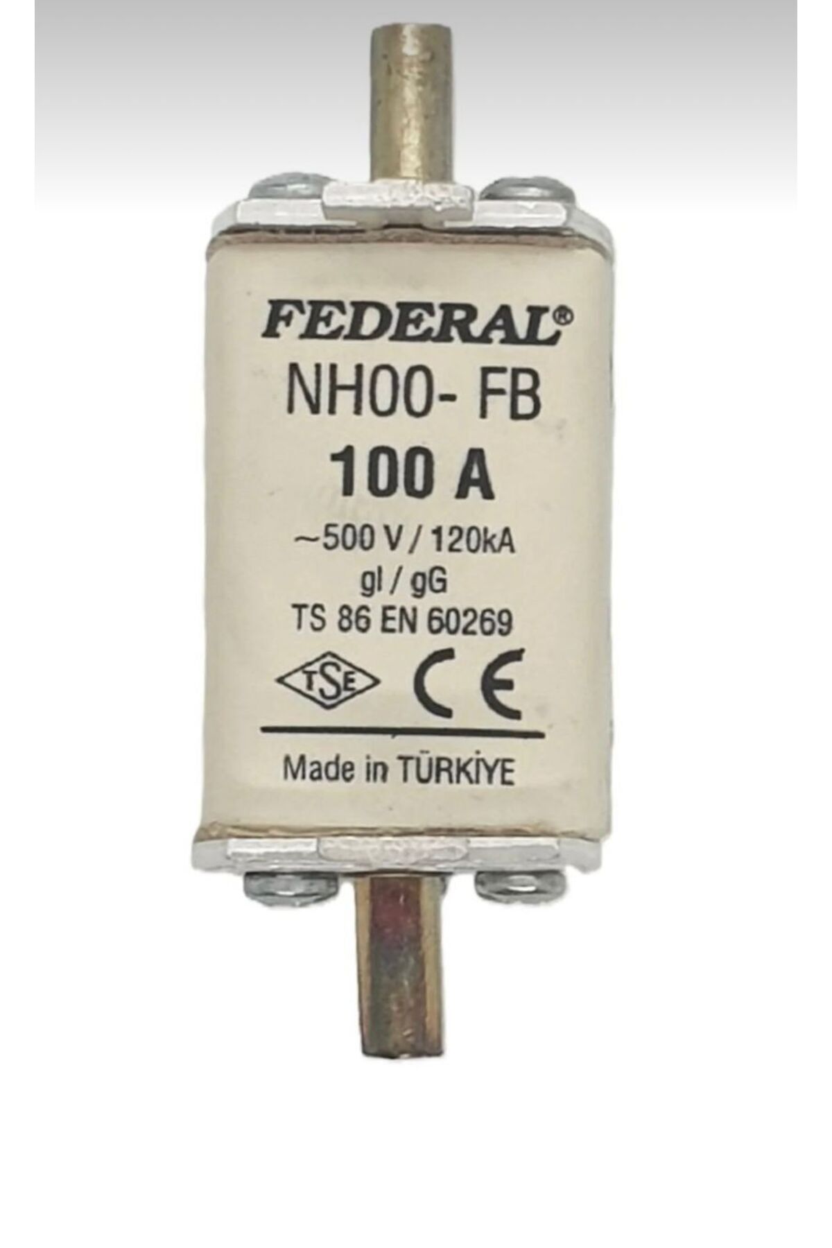 Federal 100A NH00 Boy Bıçaklı Sigorta Buşonu