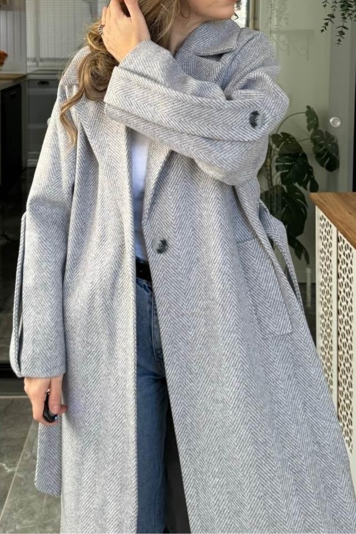 Suziş BALIKSIRTI DESEN UZUN PREMİUM KAŞE KABAN CR7053 görsel 6