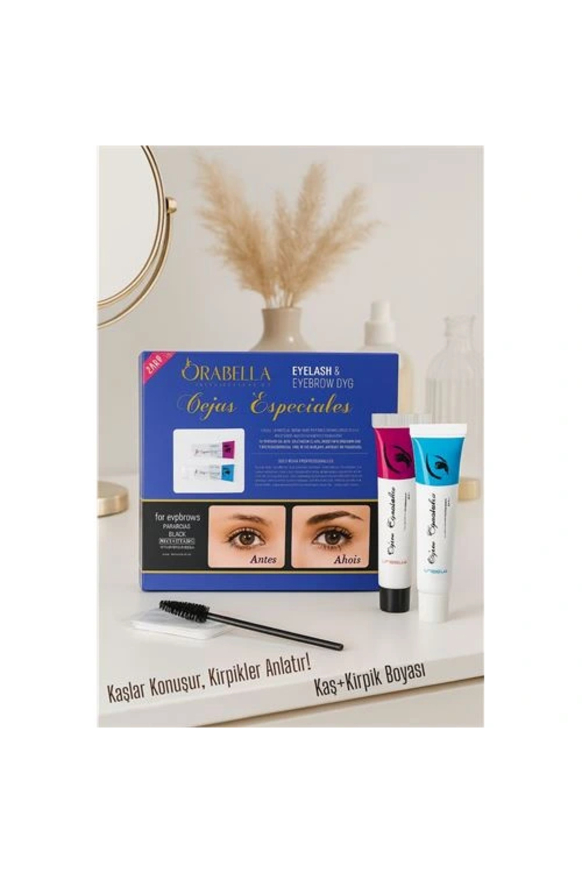 eco port SİYAH Kaş ve Kirpik Boyası Profesyonel Orabella