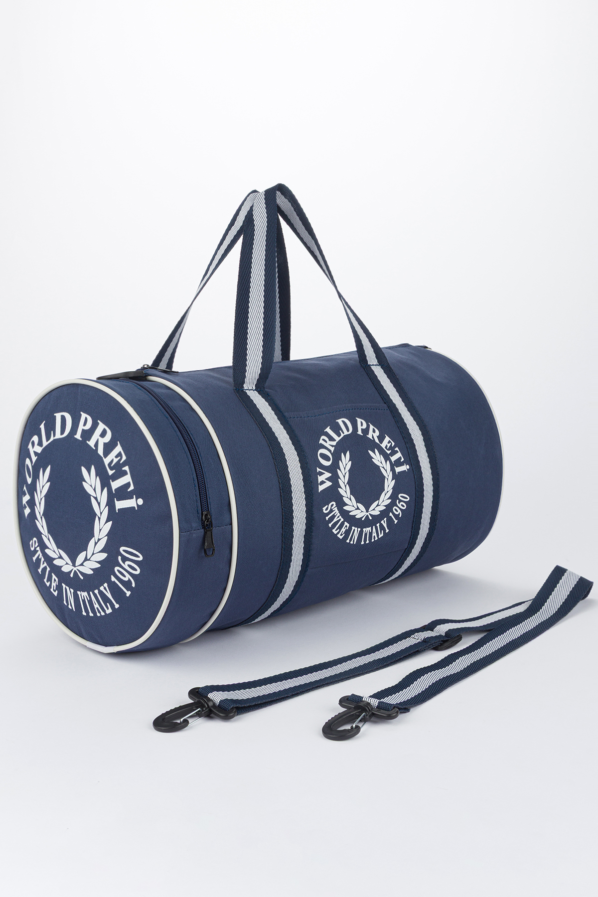 Butik  Silindir Sporcu Çantası Siyah Omuz Askılı Fitness Sp - Görsel 3