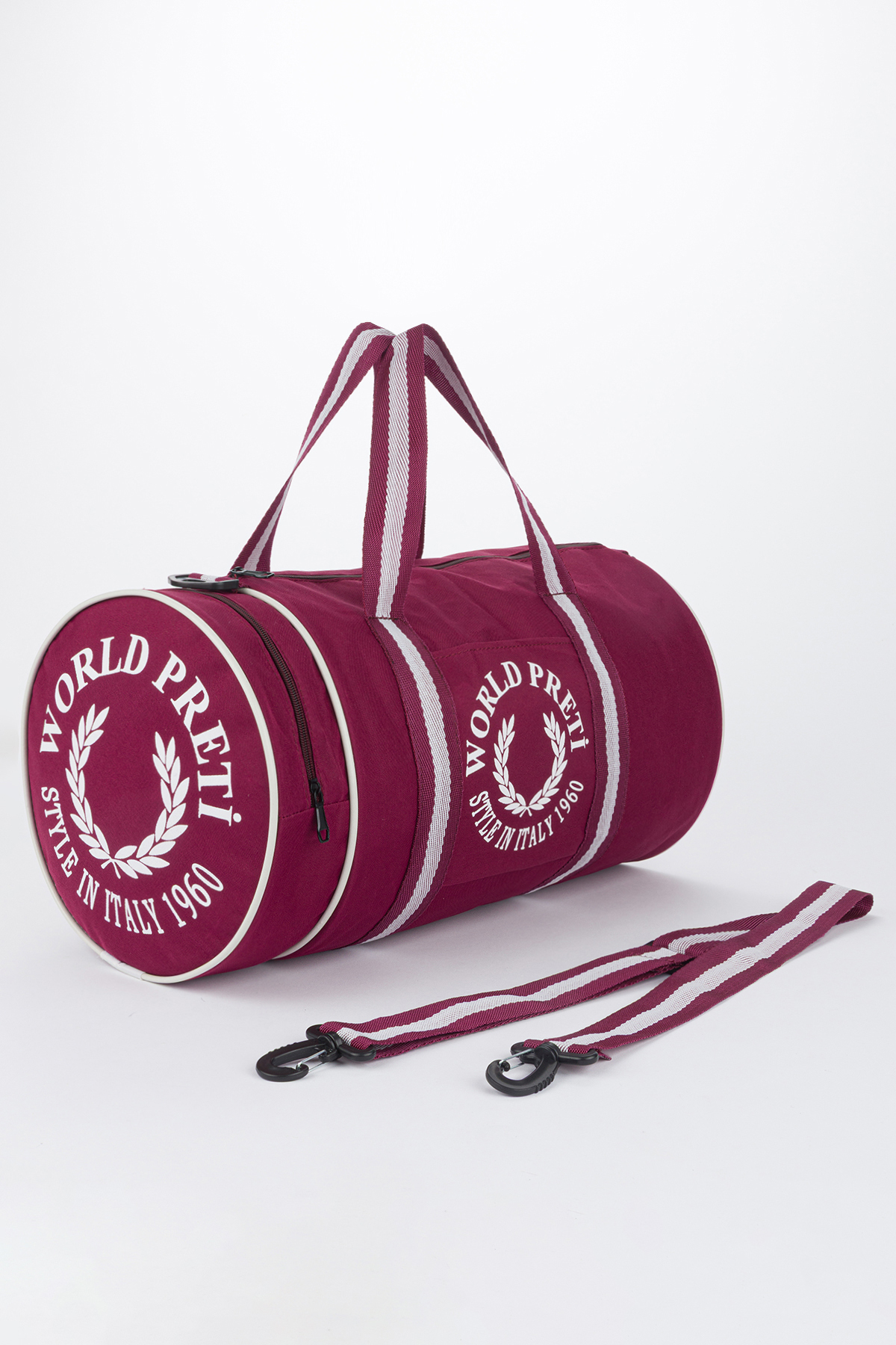 Butik  Silindir Sporcu Çantası Siyah Omuz Askılı Fitness Sp - Görsel 3