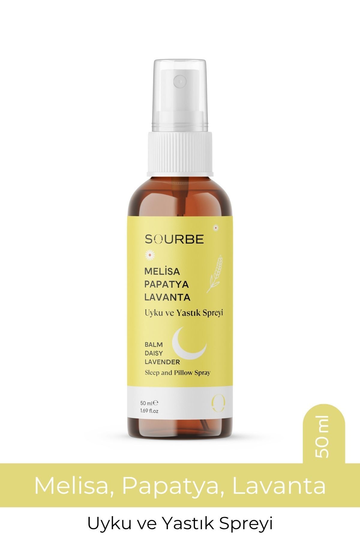 Lavanta, Melisa, Papatya Karışımı Uyku ve Yastık Spreyi Dinlendirici Sleep And Pillow Spray 50 ML