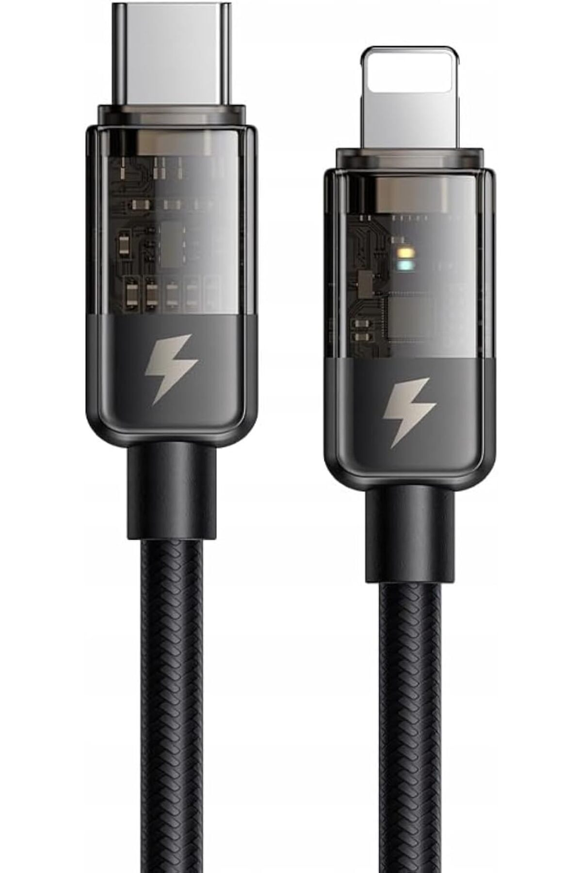 Savings Sphere CA-3160 TypeC 36W Göstergeli Şarj Kablo 1.2M Siya