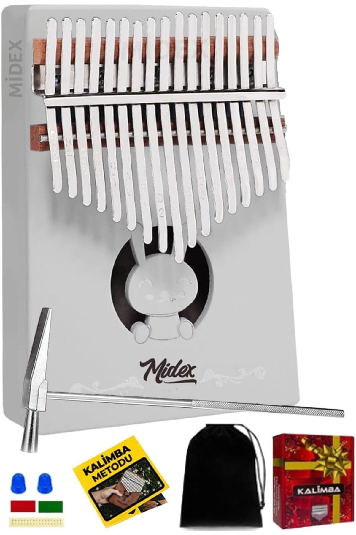 Savings Sphere KLX-550 Beyaz Renk Gerçek Ağaç Kalimba 17 Tuşlu Full Set
