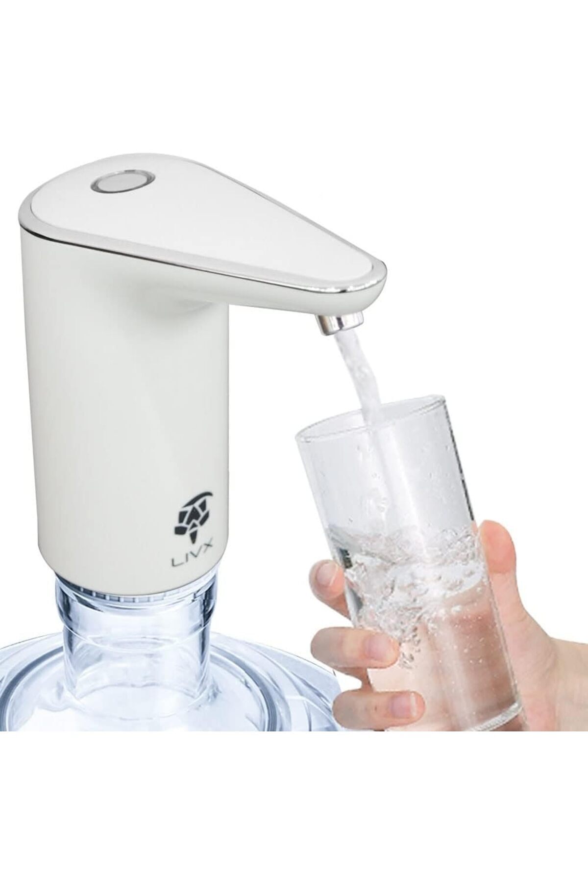 Savings Sphere Şarjlı Damacana Su Pompası Yeni Nesil Otomatik Gümüş XHB-060