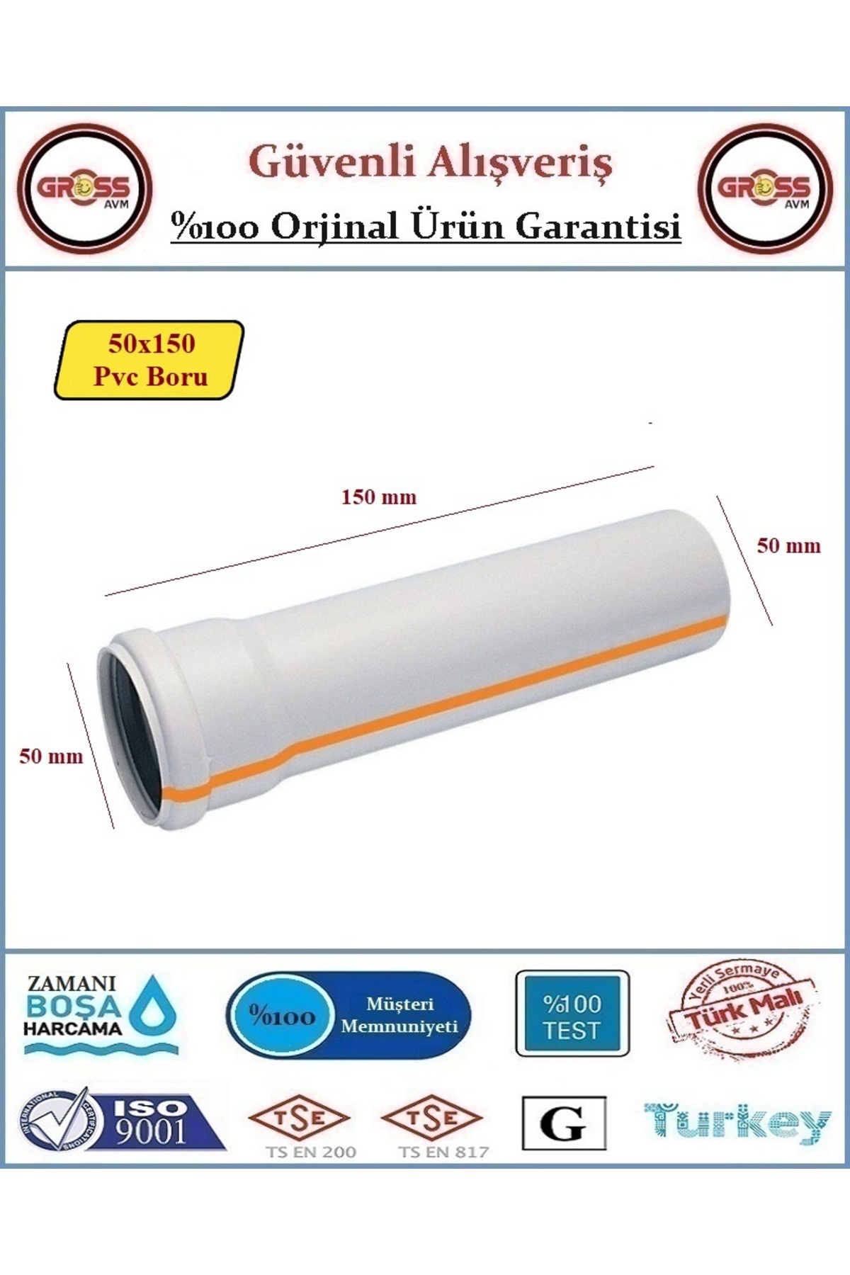 FIRAT Pvc Boru - 50x150mm