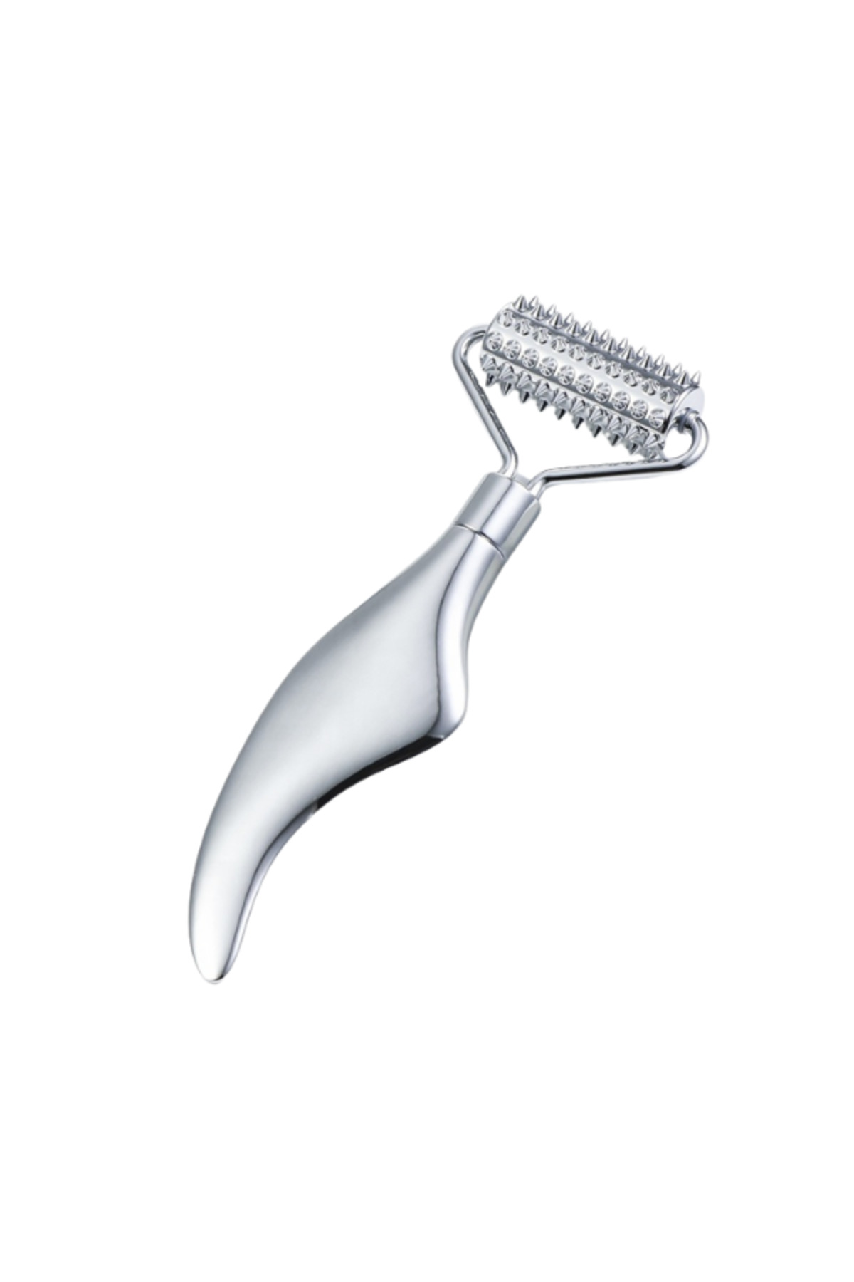 Çelik Tırtıklı Yüz Masaj Aleti, Face Roller — نقره‌ای hc-03 — تصویر 2 از 2
