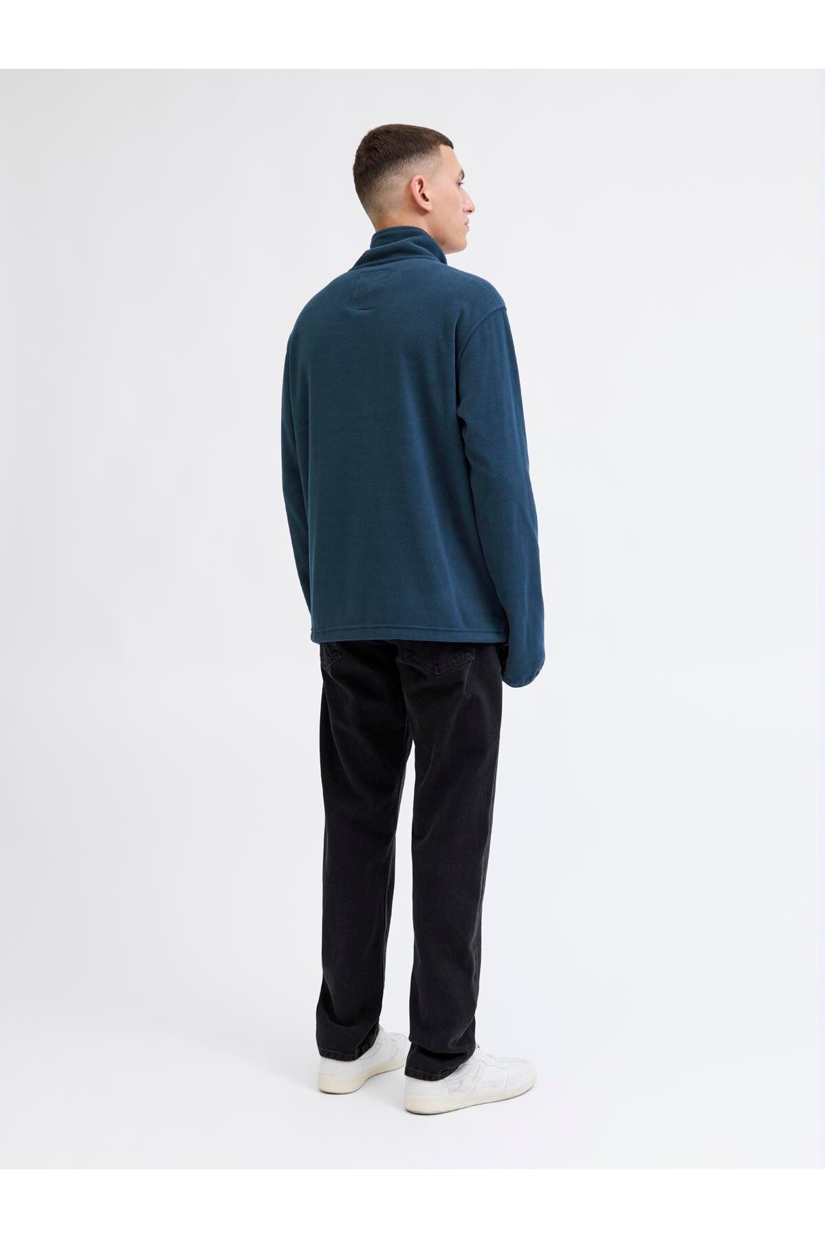Jack & Jones JJALPES HALF ZIP FLEECE JACKET AW25 Navy Blazer görsel 2