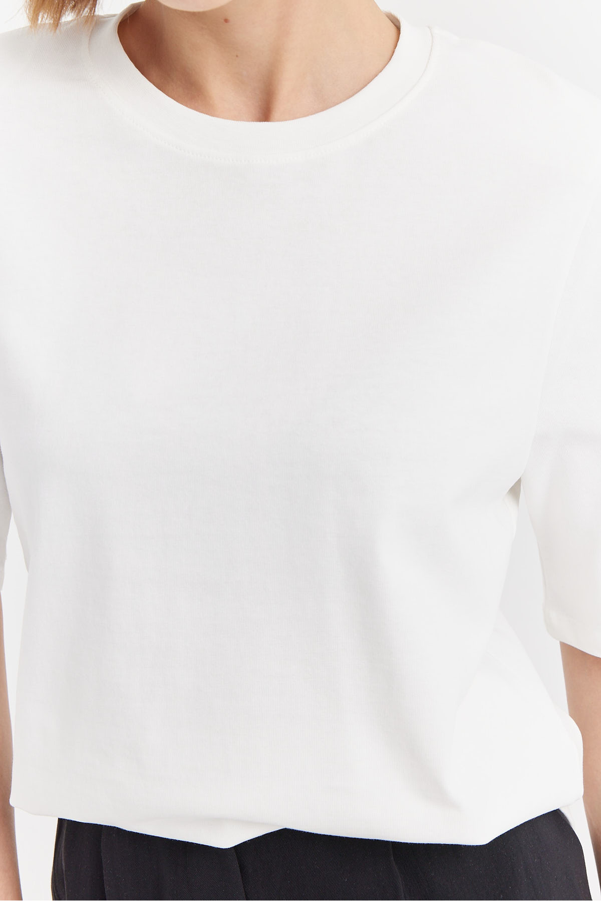 PAULMARK  Kadın Vatka Detaylı T-shirt - Görsel 6