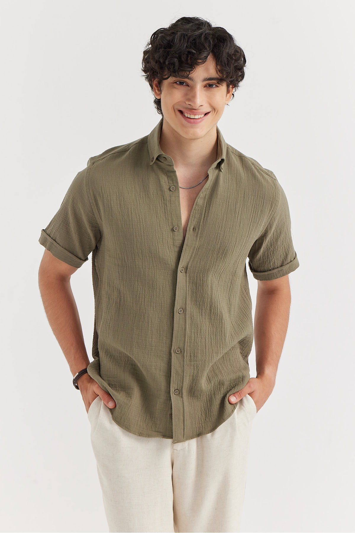 PAULMARK  Erkek Regular Dokulu Gömlek