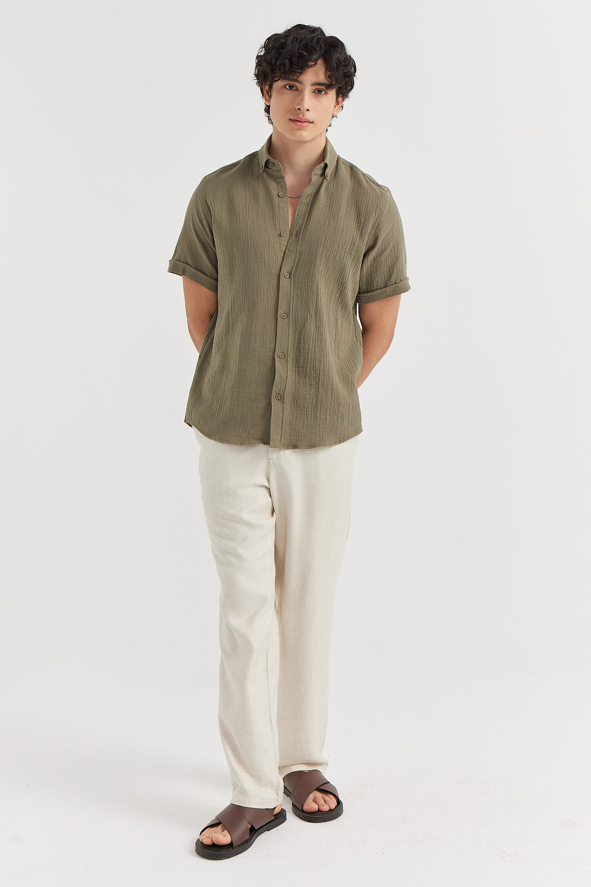 PAULMARK  Erkek Regular Dokulu Gömlek - Görsel 7