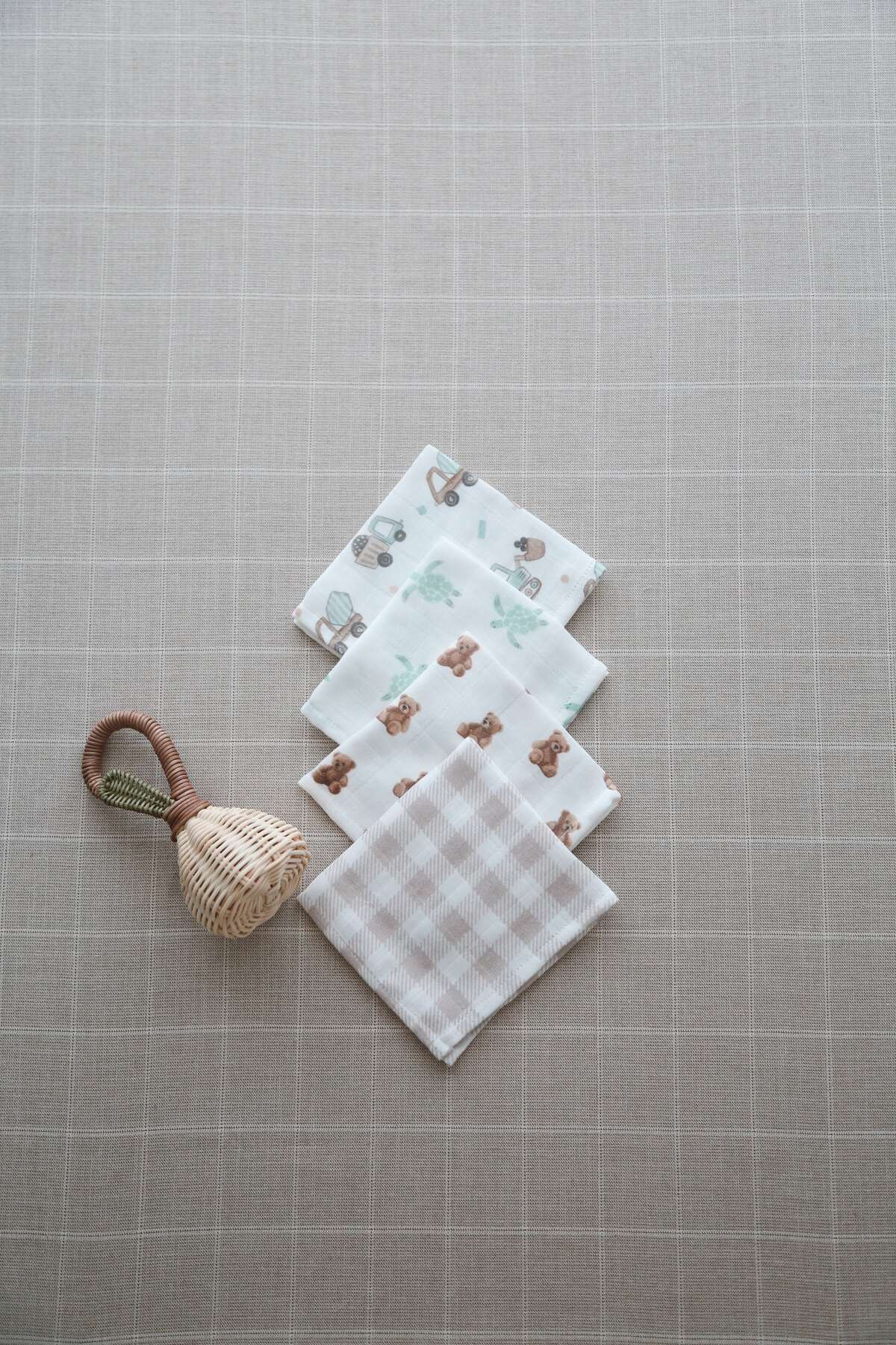 DoDo'S Baby Dodos Baby 4’lü Müslin Ağız Mendili Seti – %100 Pamuk Yumuşak Müslin Bez – Yenidoğan Bebek İçin fotoğrafı 5 (önizleme)