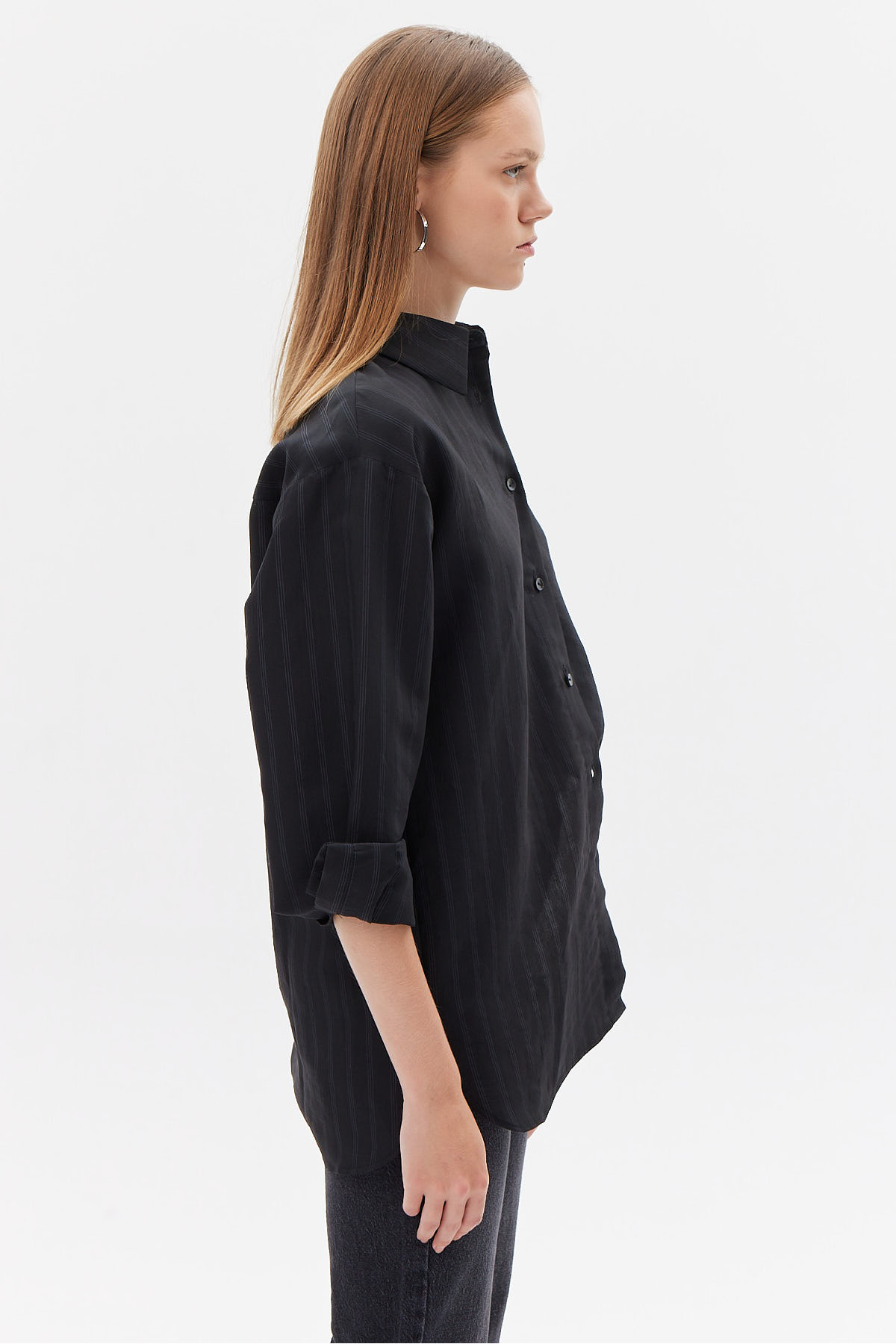 PAULMARK  Kadın Çizgili Gömlek - Görsel 5