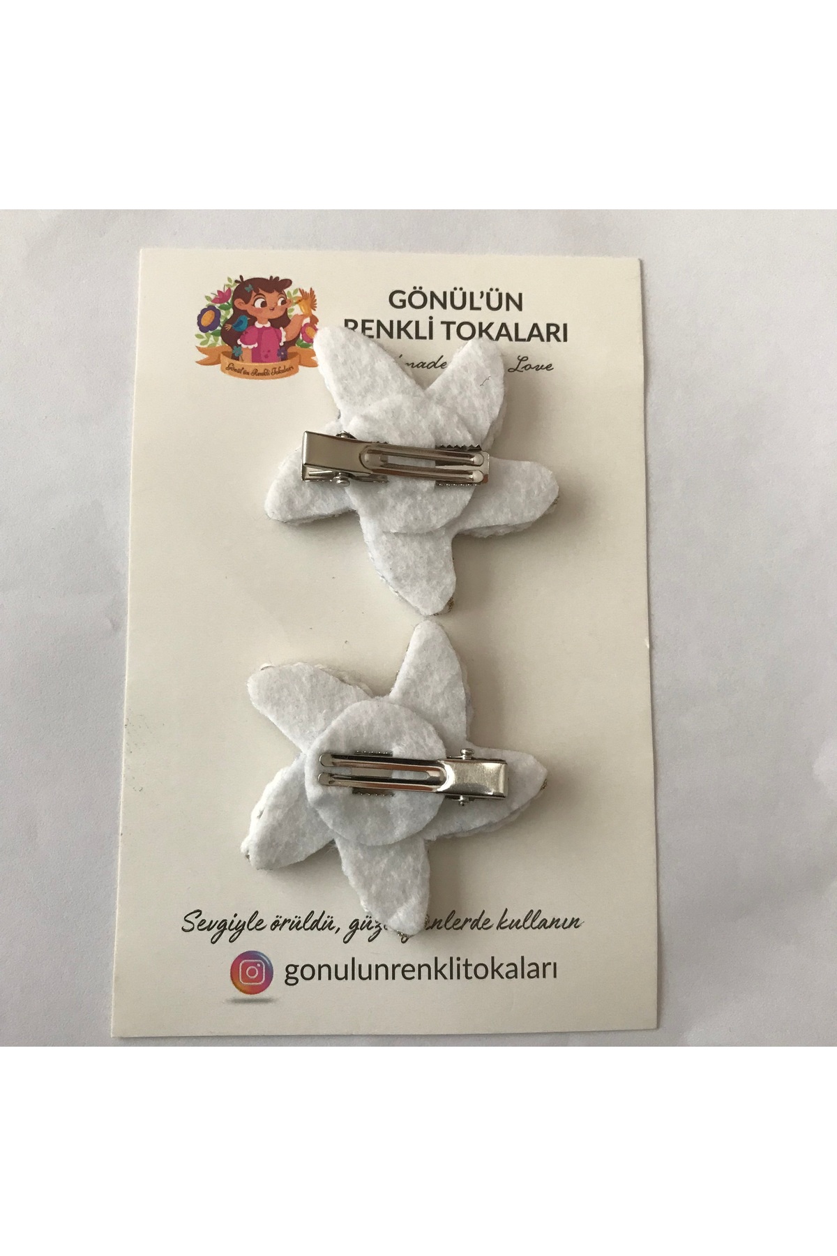 Gönülden Aksesuar 3,5cm el örgüsü renkler ekru sarı deniz yıldızı
