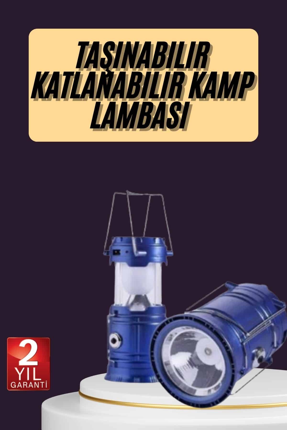 TeknoKesgin KESGİN MARKET ® Kamp Feneri Şarj Edilebilir Güneş Enerjili Işıldak USB Şarjlı