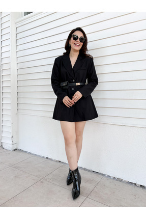 biumi butik Kadın kemerli ceket elbise