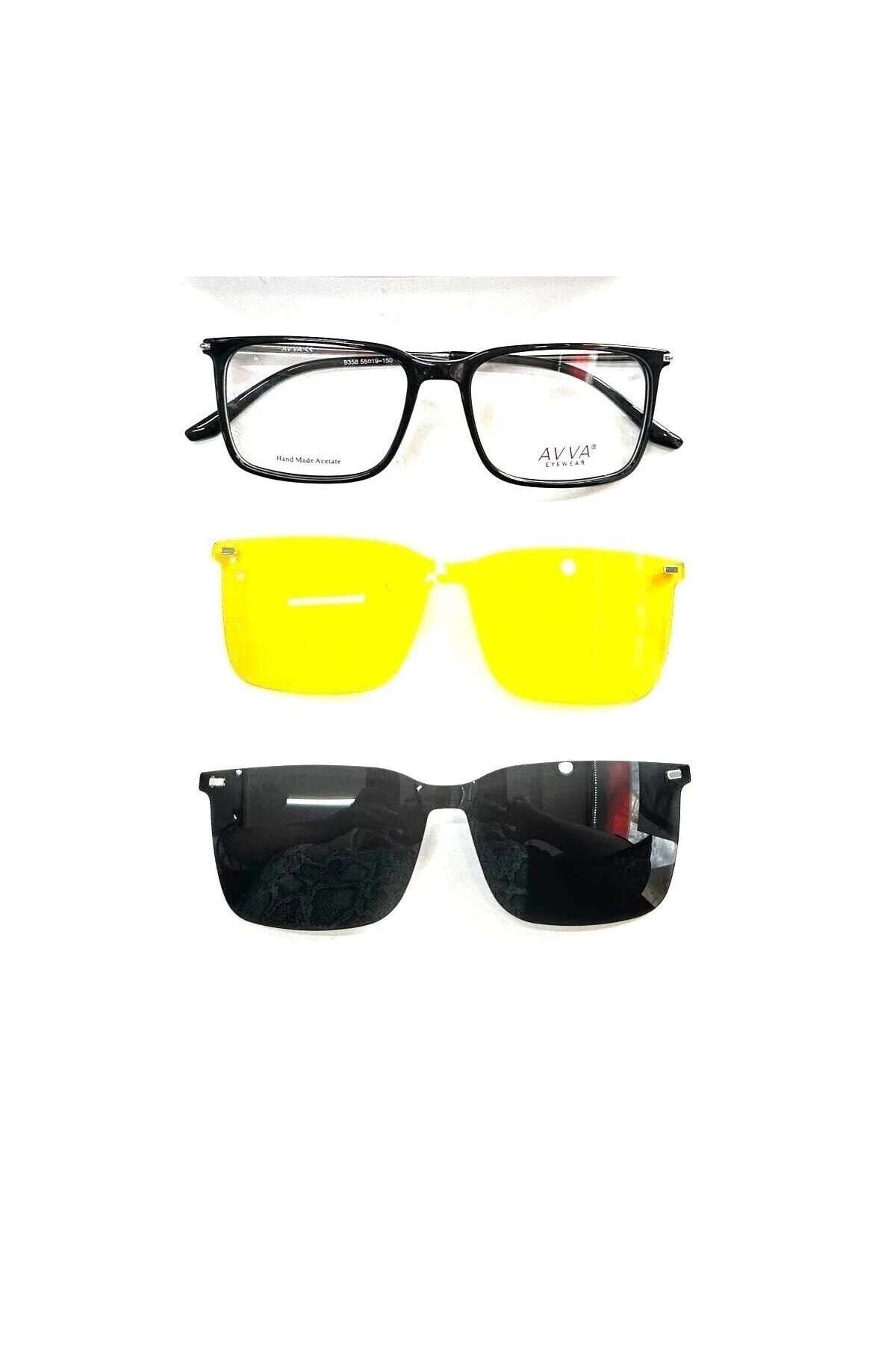 آوا عینک آفتابی مردانه کلیپسی پلاریزه و ضد نور C1 مدل ۹۳۵۸