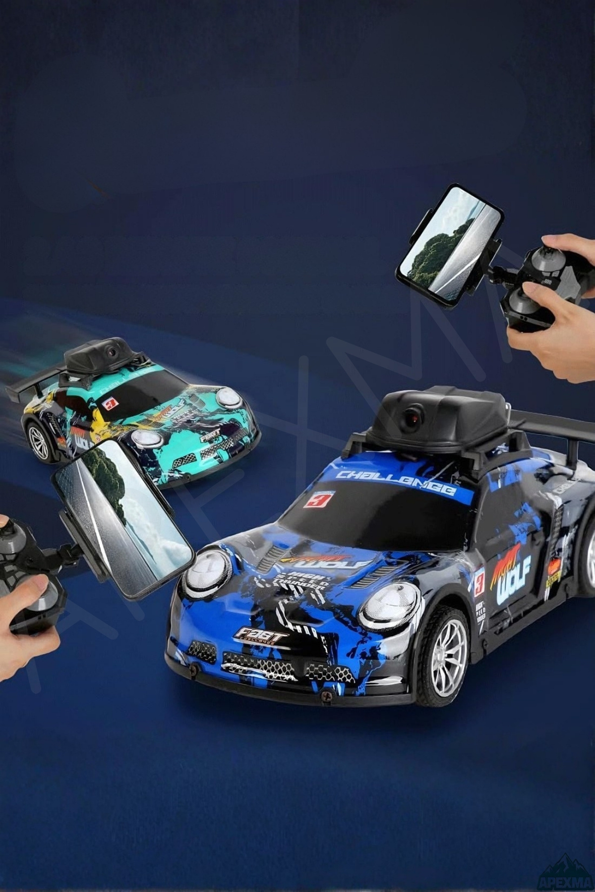 Apexma Oyuncak Uzaktan Kumandalı HD Fotoğraf ve Video Çekebilen Şarjlı LED Işıklı Kameralı Araba fotoğrafı 6 (önizleme)