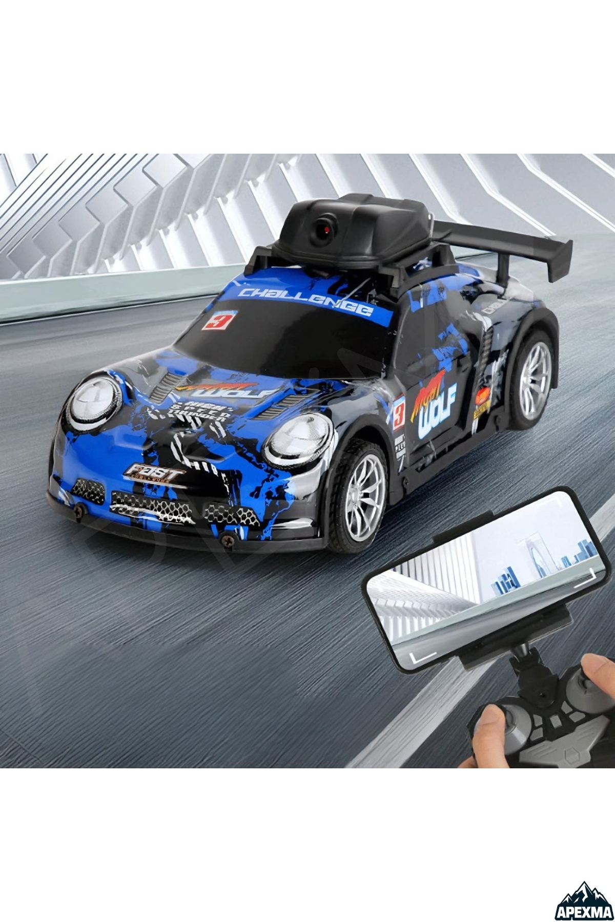 Apexma Oyuncak Uzaktan Kumandalı HD Fotoğraf ve Video Çekebilen Şarjlı LED Işıklı Kameralı Araba fotoğrafı 7 (önizleme)