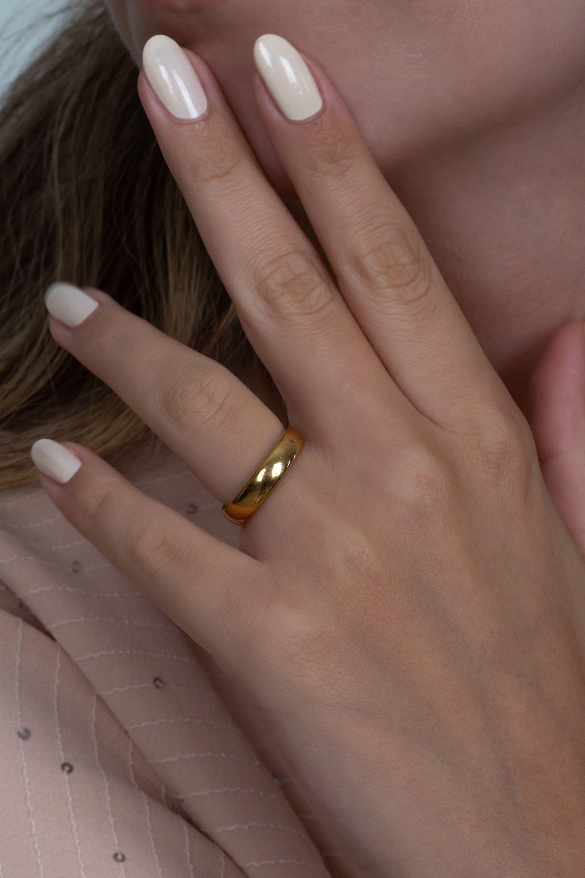 Takı Dükkanı  Kişiye Özel İsim Yazılı 4mm Bombeli Parlak Erkek Kadın Çelik Alyans Yüzük cl18ko - Görsel 7