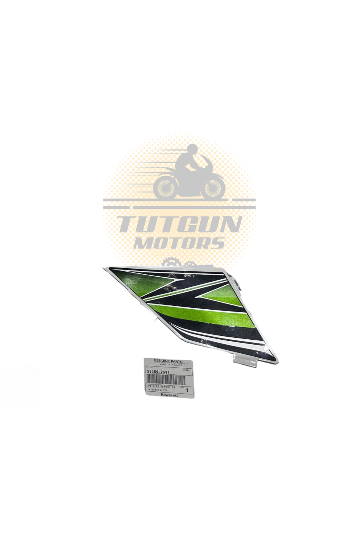 Kawasaki Z800 Sağ Yan Grenaj Sticker Yeşil Orijinal 56069-2581