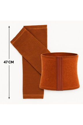 THE SEPT Kadın Erkek Sıcak Tutan Kışlık Deve Tüyü Uzun Model Yün Dizlik Bel K...