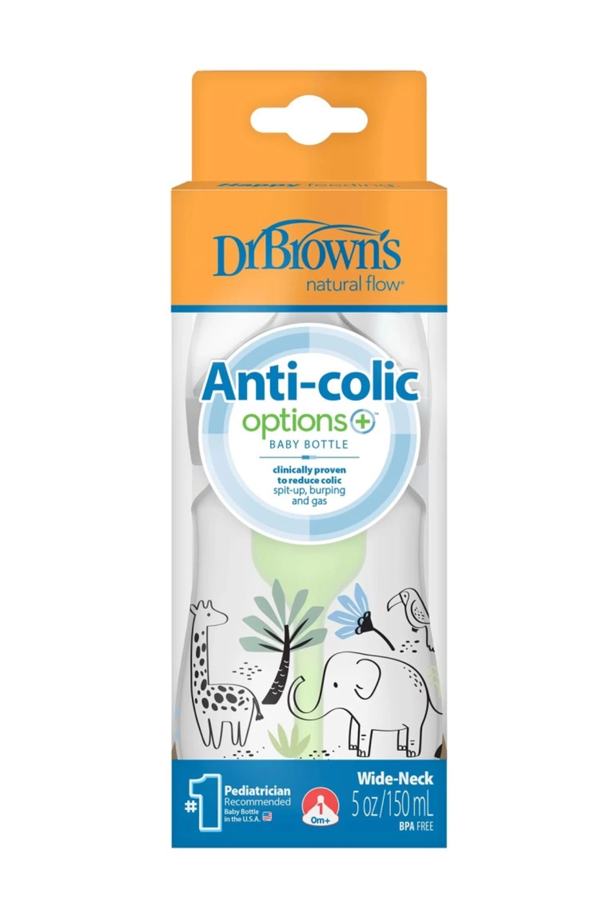 Kuzgun Ticaret BFS Dr.Browns Geniş Ağız PP Antikolik Options Biberon 150ml Erkek