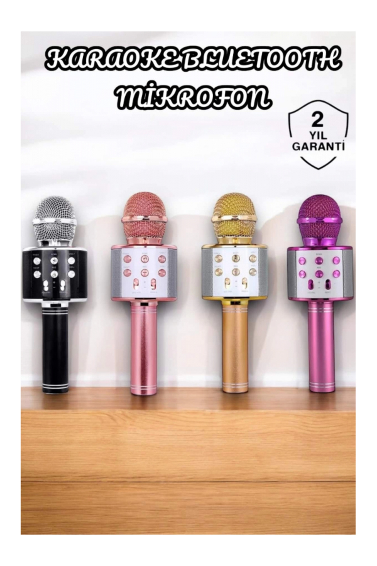 SELFBUYSELL Şarjlı ve Uzun Pil Ömürlü Karaoke Mikrofon USB Bellek Destekli, Profesyonel Ses