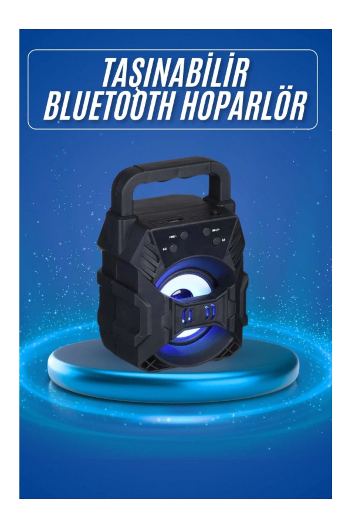 SELFBUYSELL Işıklı Bluetooth Hoparlör Ses Bombası Taşınabilir Yüksek Ses Kaliteli Radyo Özelliği