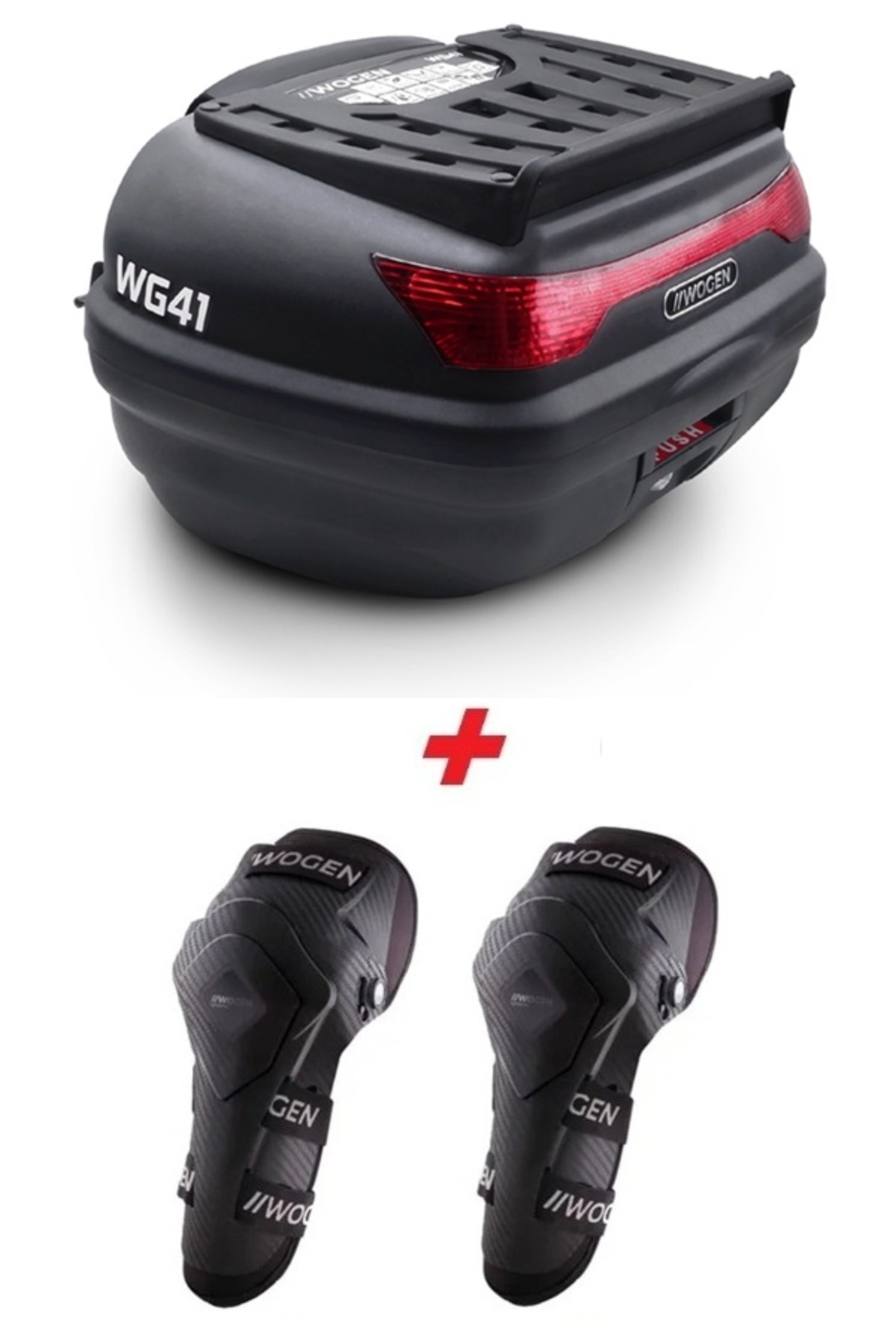 WOGEN Wg41 Premium Arka Çanta 41 Litre Siyah + Karbon Dizlik Hediye