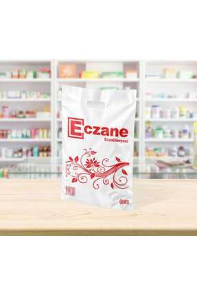 ECZADÜNYASI 28x40 Büyük Boy Eczane Temalı Bio El Geçme Eczane Poşeti ( 1000 A...