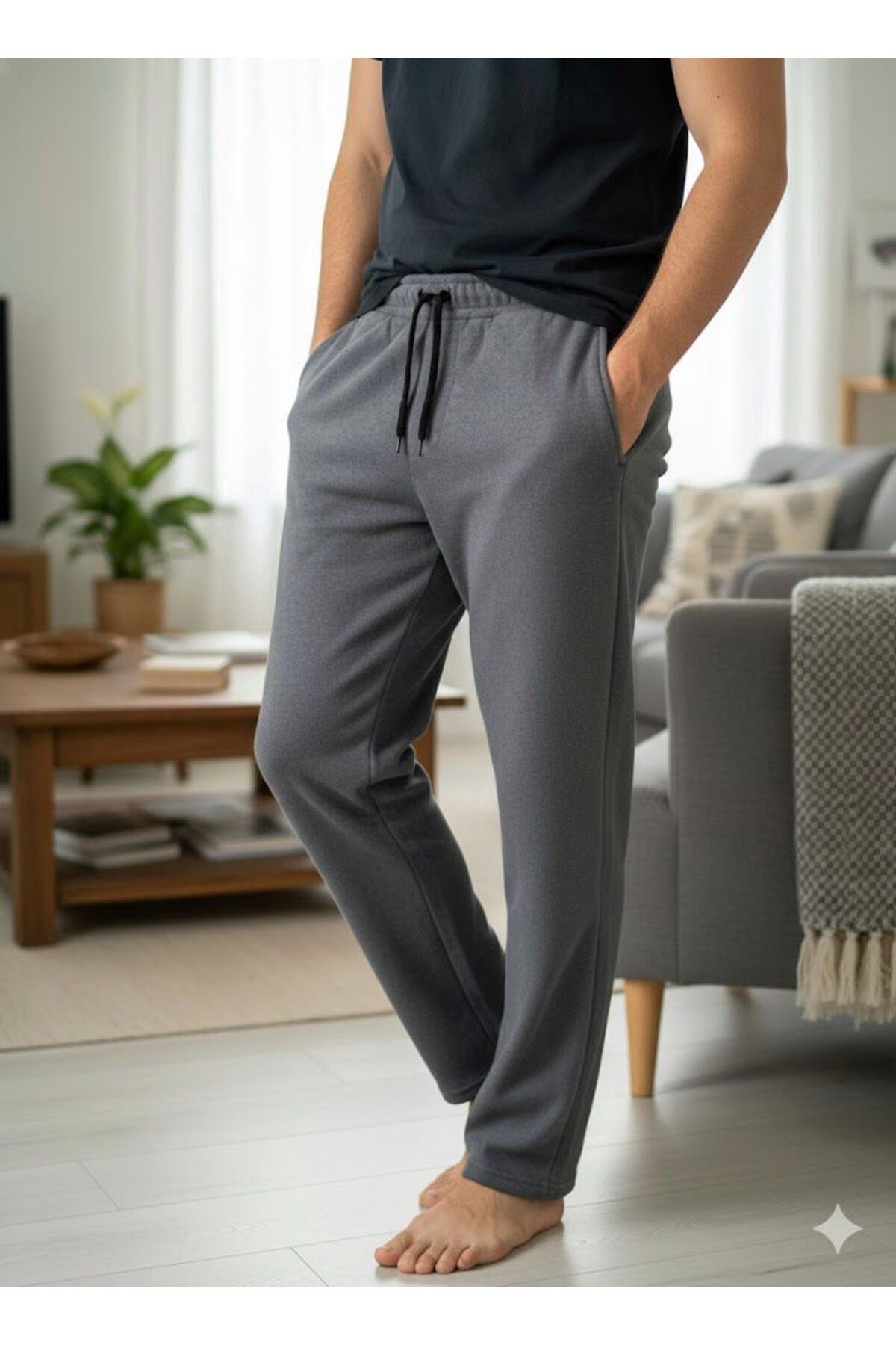 FAMESTEKSTİL  ERKEK ANTRASİT POLAR EŞOFMAN ALTI