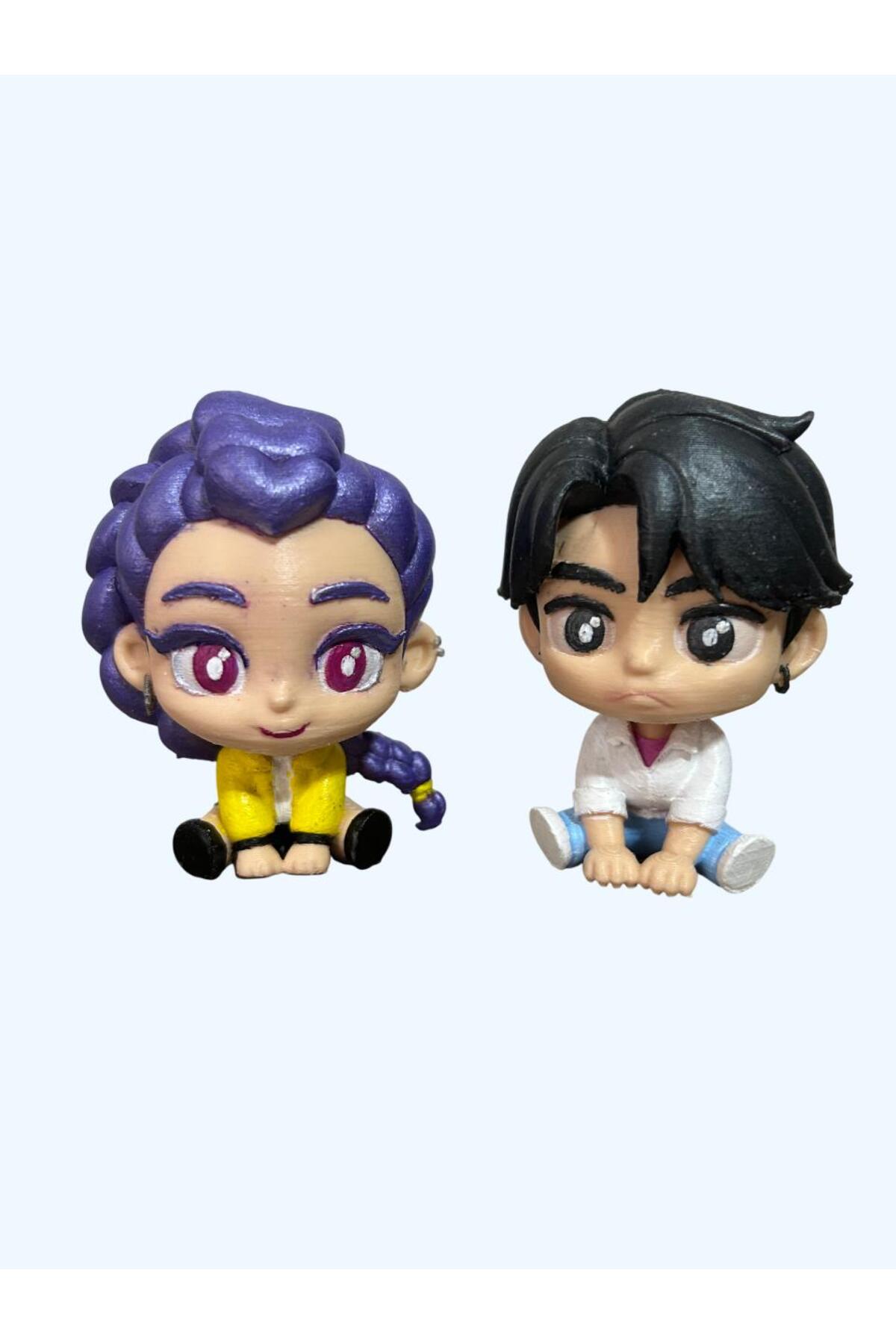 OEMPLUS Baby Rumi & Baby Jinu İkili Set | El Yapımı Parlak K-Pop