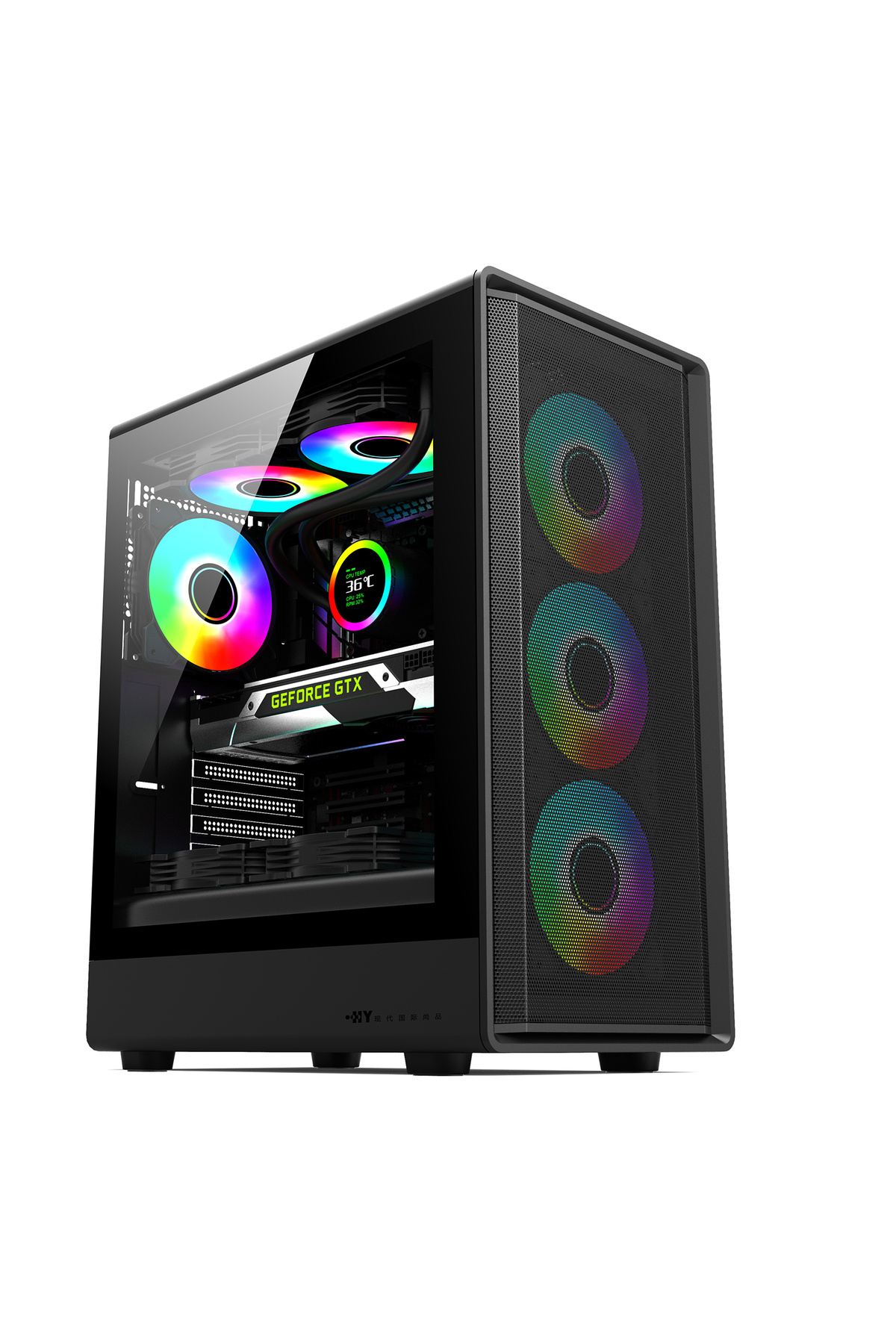 Rampage METEOR 650W 80 Plus Standart 4xRGB Fan 1xUsb3.1 + 2xUsb2.0 Siyah Oyuncu Kasası