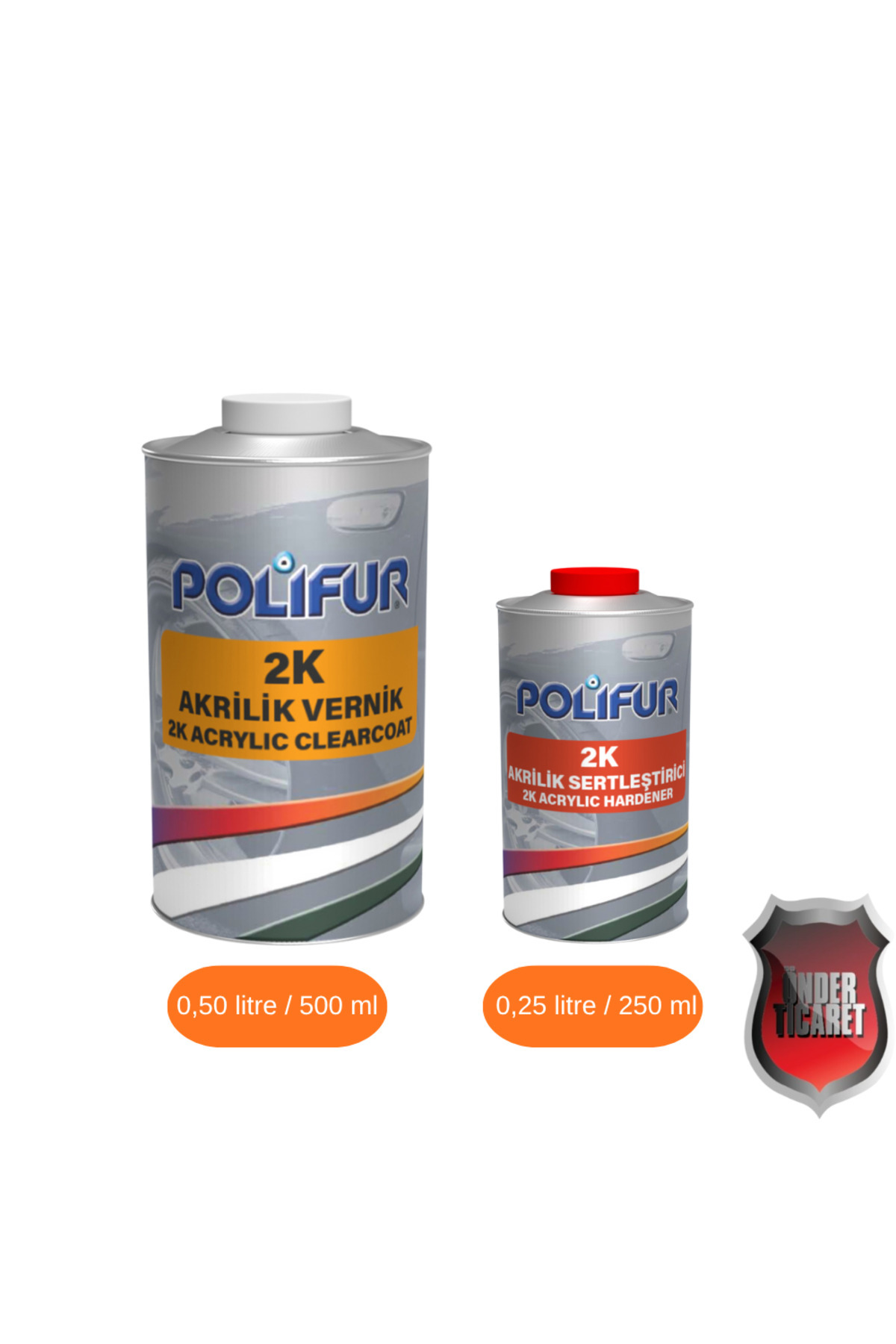 POLIFUR 2K Akrilik Şeffaf Vernik ve Hardener - Yüksek Parlaklık