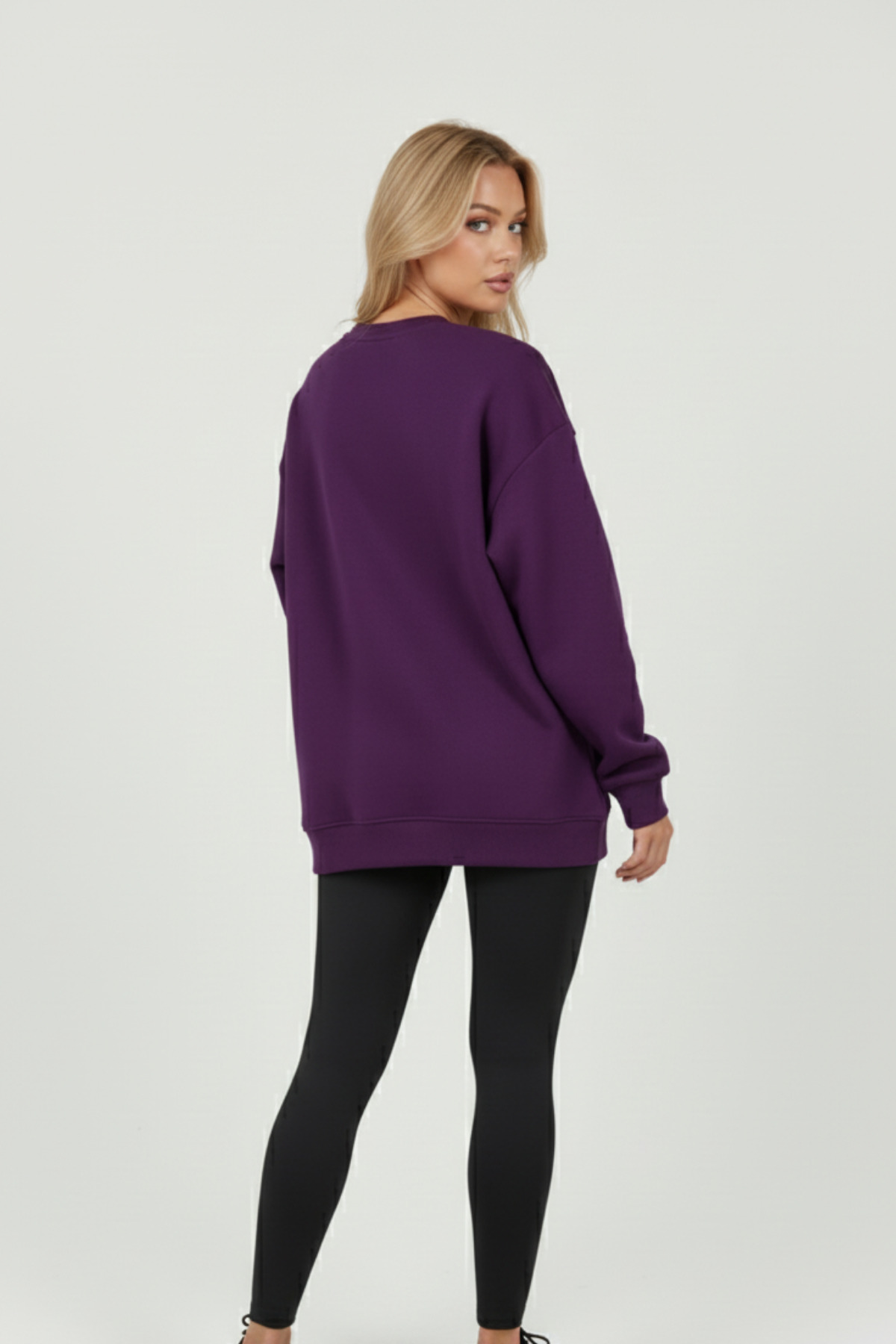 UNCİA OUTDOORS Never Baskılı Unisex Bisiklet Yaka Sweatshirt görsel 4