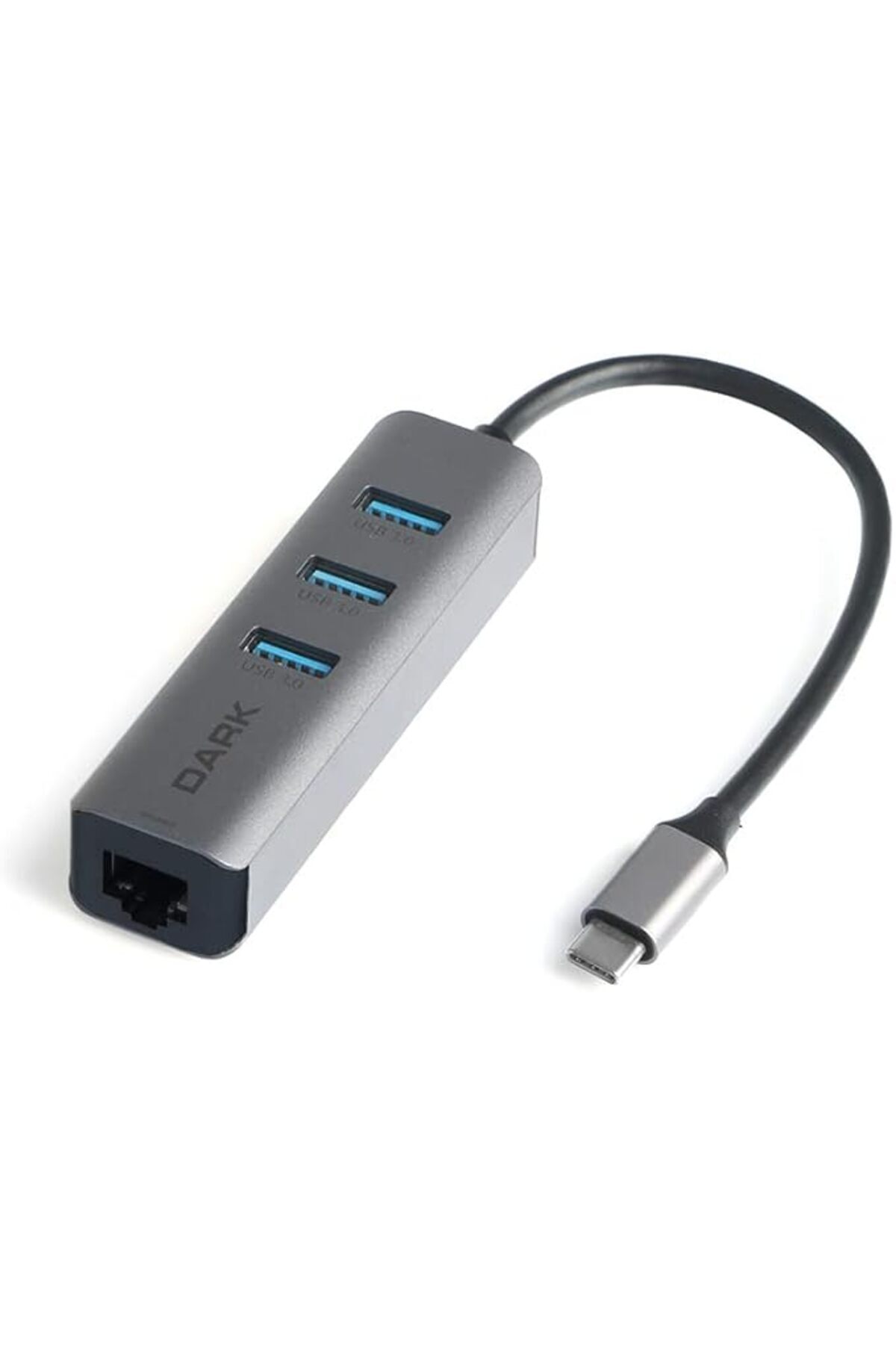 SoyluhanStore USB 3.1 Type-C 3 Port USB 3.0 Çoklayıcı + Gigabit LAN Ethernet Dönüştürücü (DK-AC-U31X3GL)