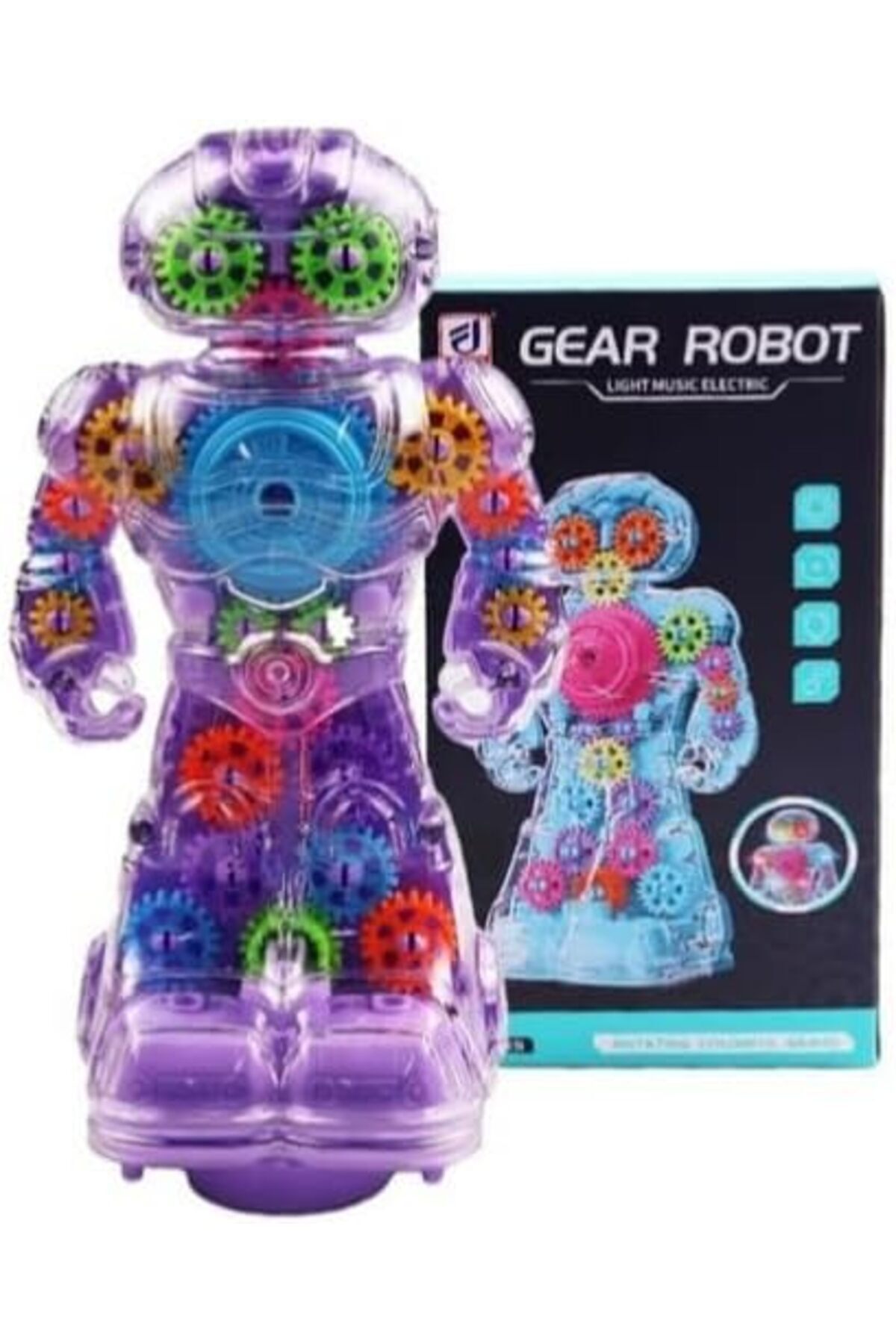 SoyluhanStore Ve Işıklı 360 Derece Dönen Oyuncak Robot