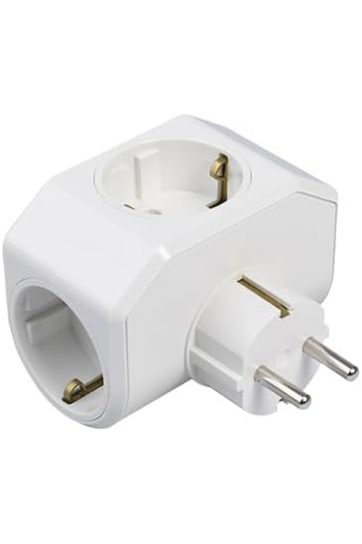 yenibagshop Yonca Plus Beyaz Üçlü Topraklı Priz Çarpma Karşıtı